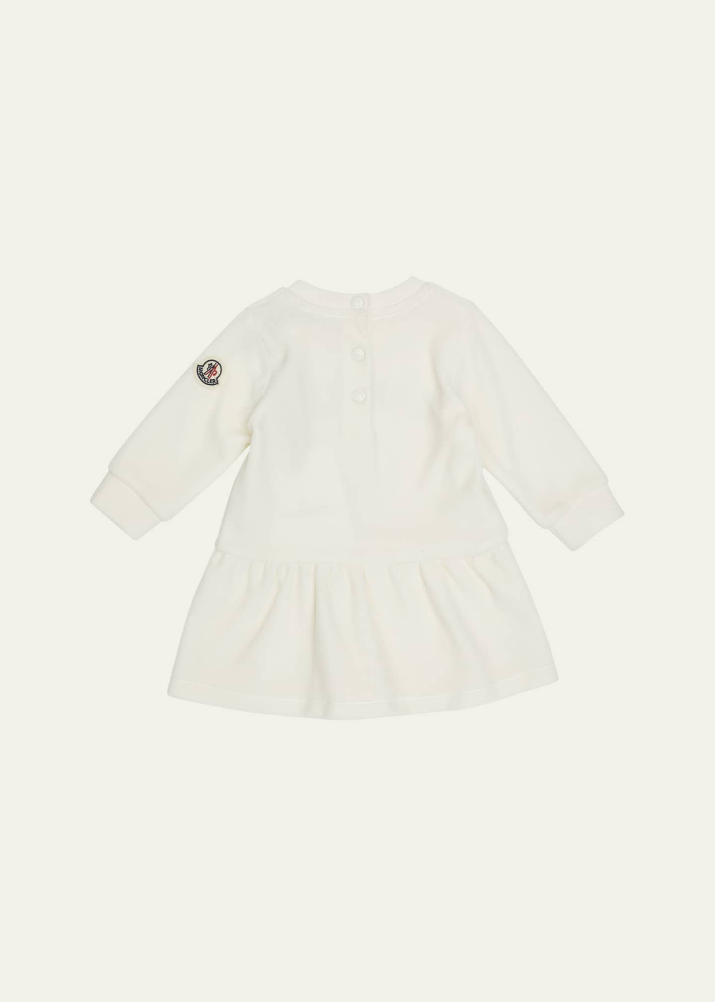 Moncler Girl's Logo-Print Embroidered Dress, Size 6M-3 Image 2 of 3