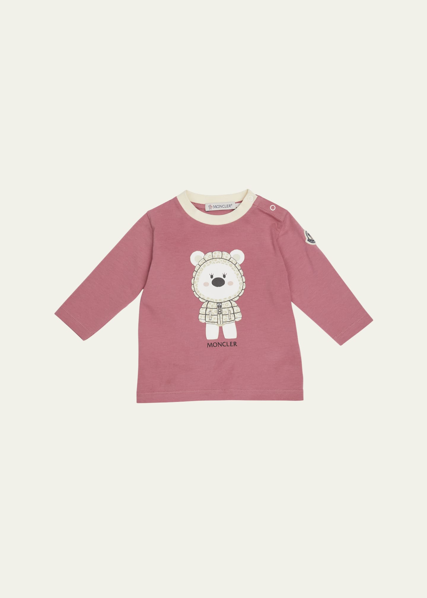 Moncler Bear Graphic Logo-Print T-Shirt, Size 6M-3 Image 1 of 3