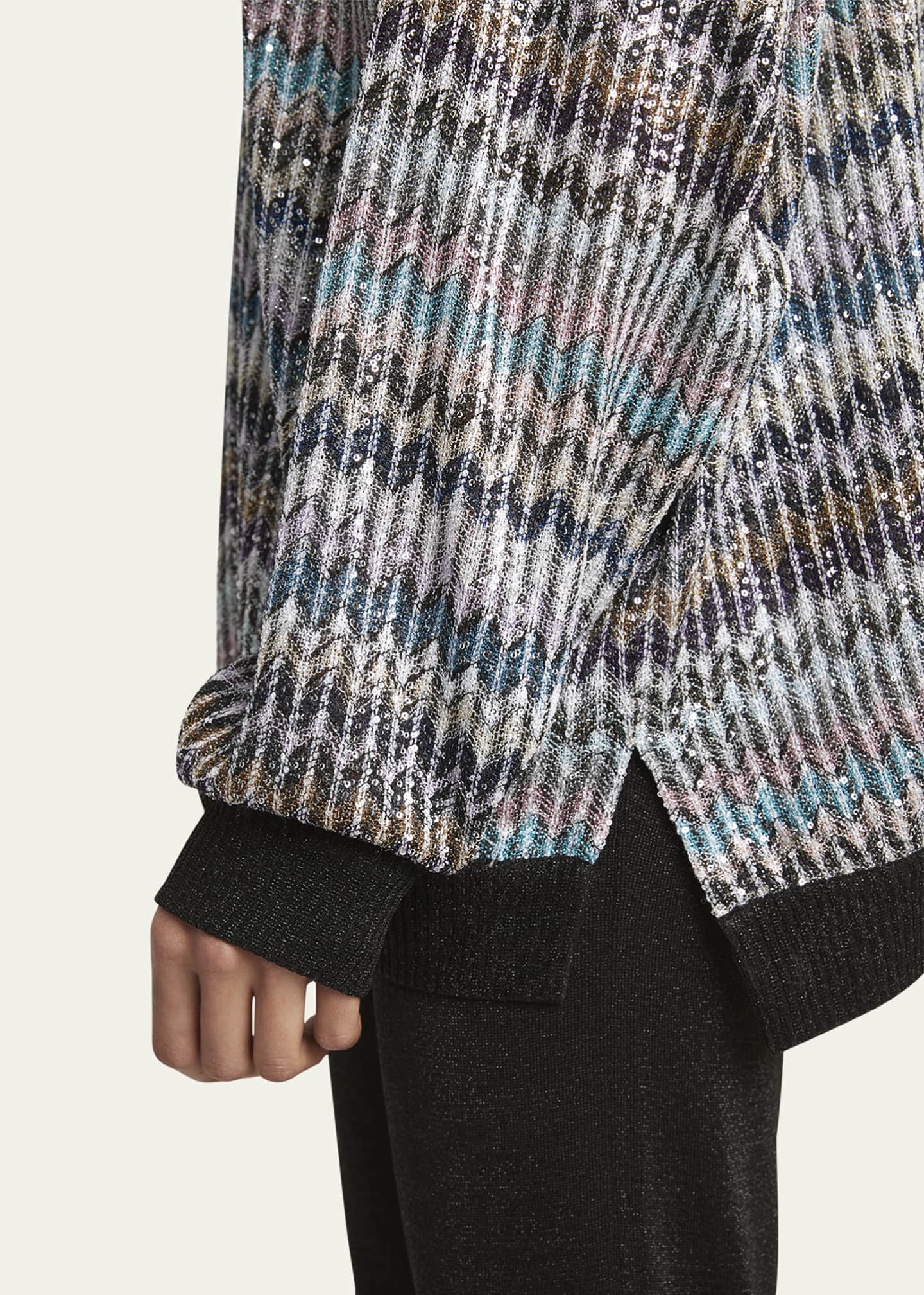 Missoni Chevron Knit V-Neck Sweater Image 5 of 5