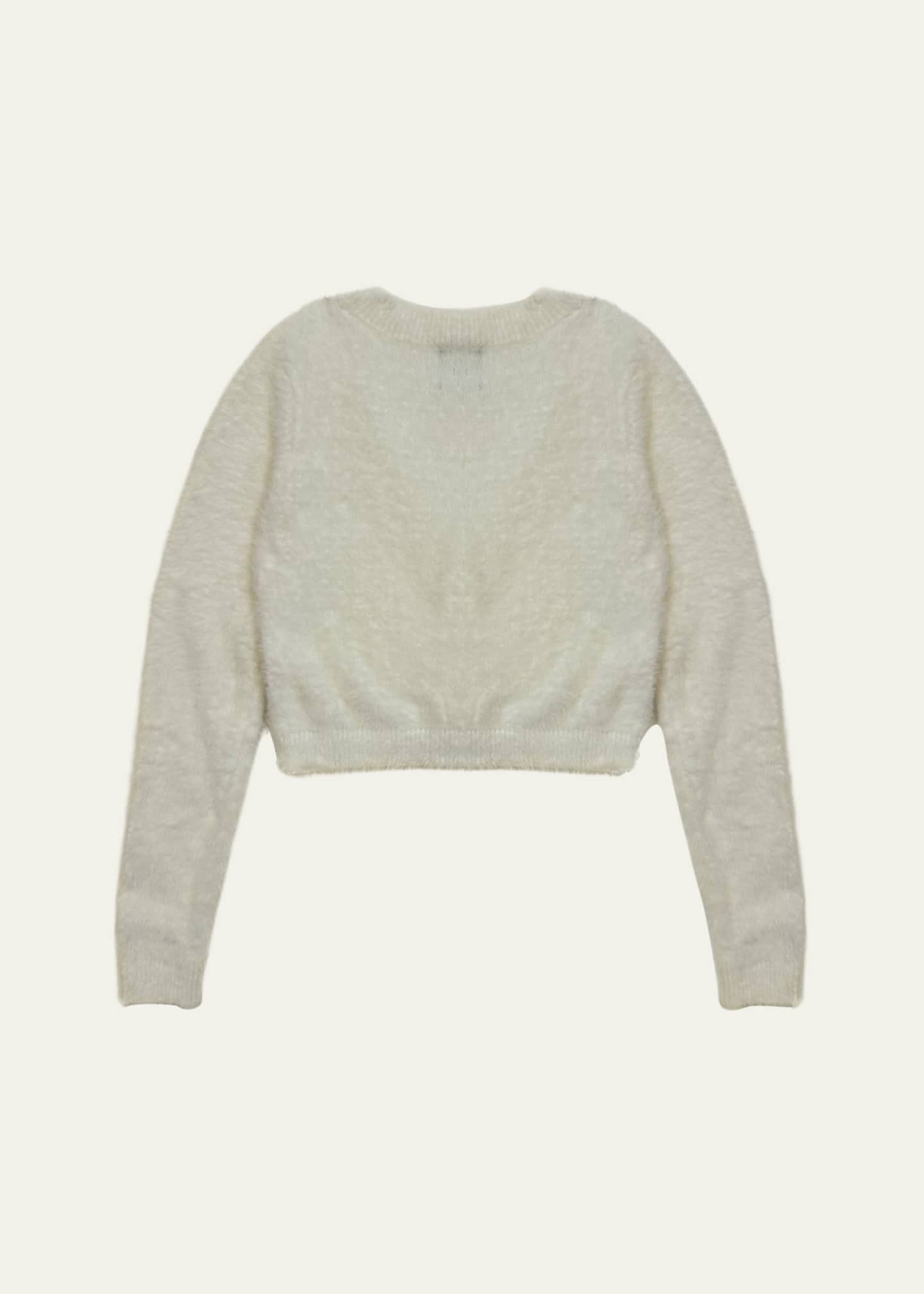 KatieJ NYC Girl's Mara Cropped Cardigan, Size S-XL Image 2 of 2