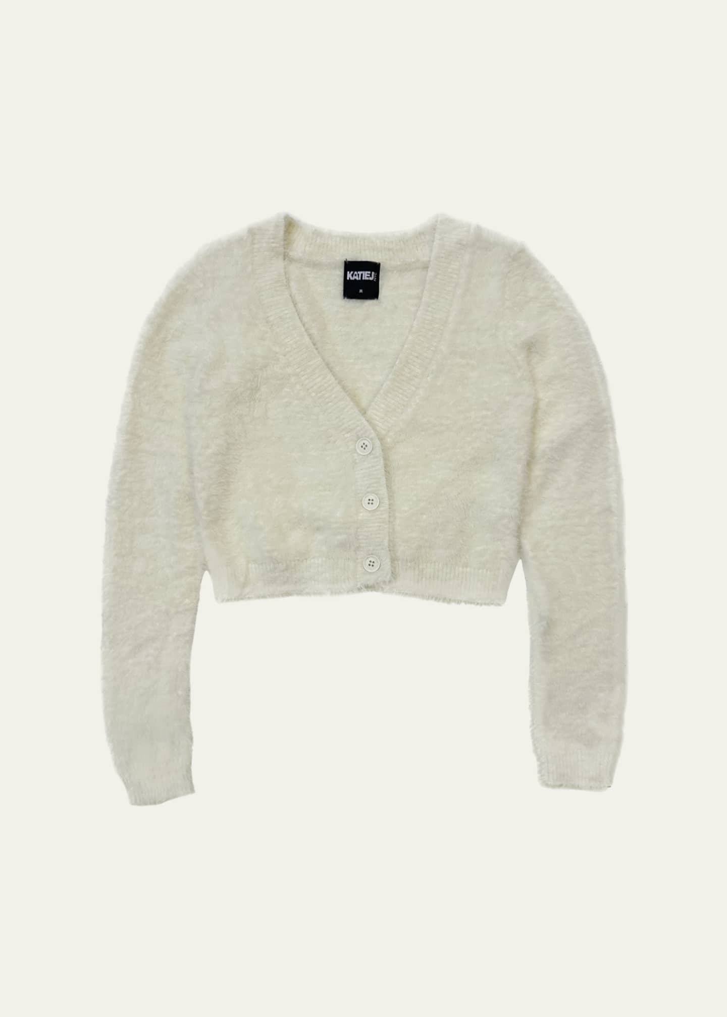 KatieJ NYC Girl's Mara Cropped Cardigan, Size S-XL Image 1 of 2