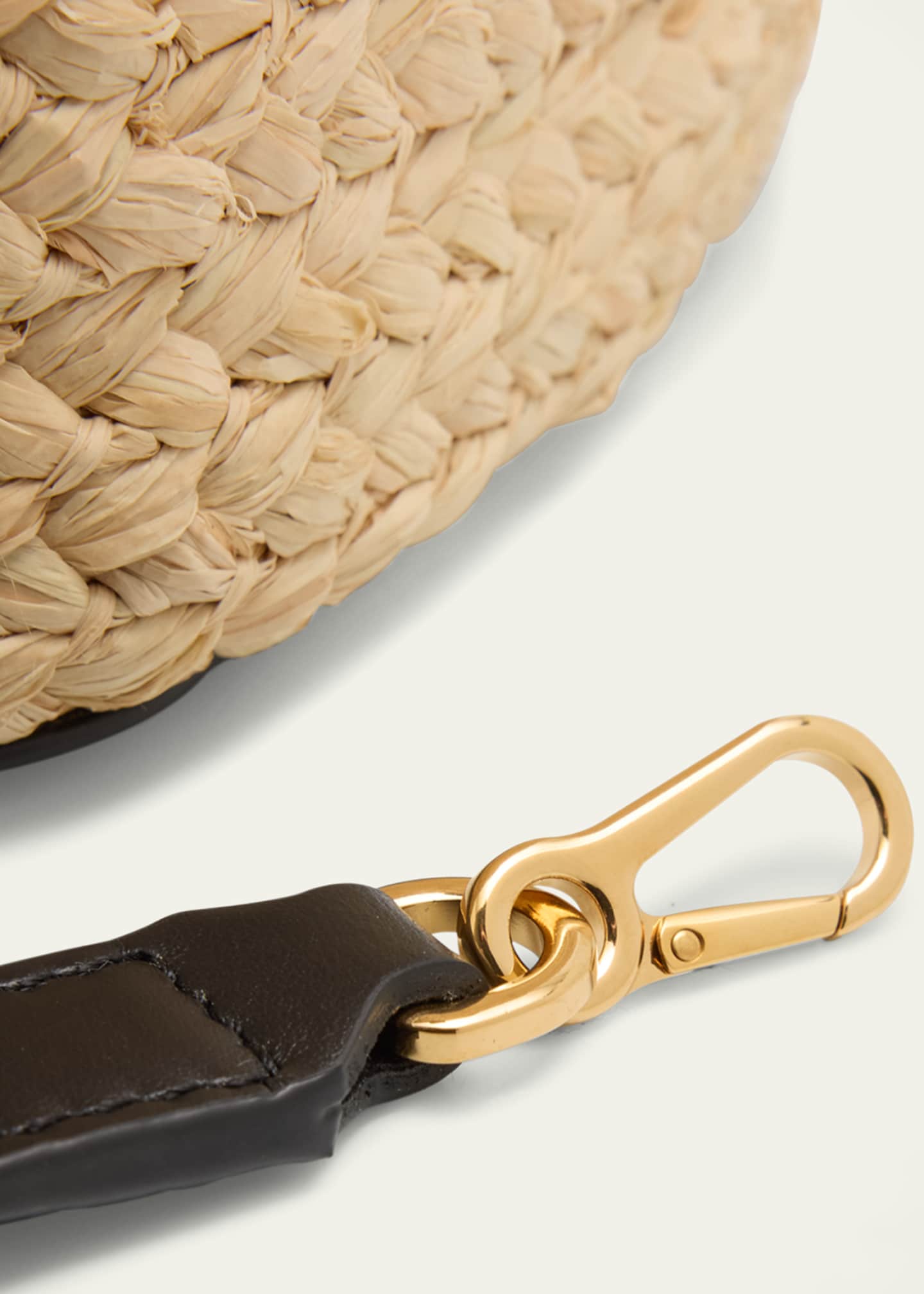 Loewe Mini Anagram Pebble Raffia Bucket Bag Image 6 of 6