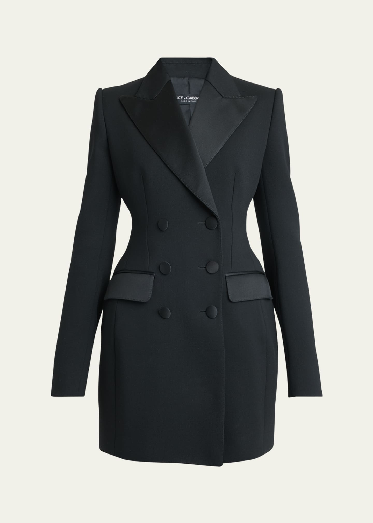 Dolce&Gabbana Tuxedo Double-Breasted Mini Jacket Dress - Bergdorf Goodman