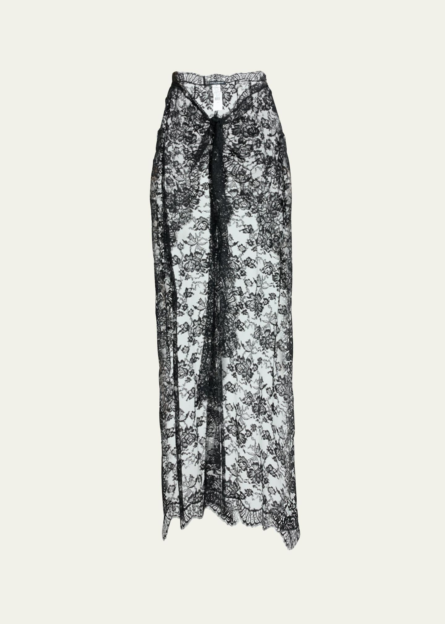 Dolce&Gabbana Chantilly Lace Scallop Maxi Skirt - Bergdorf Goodman