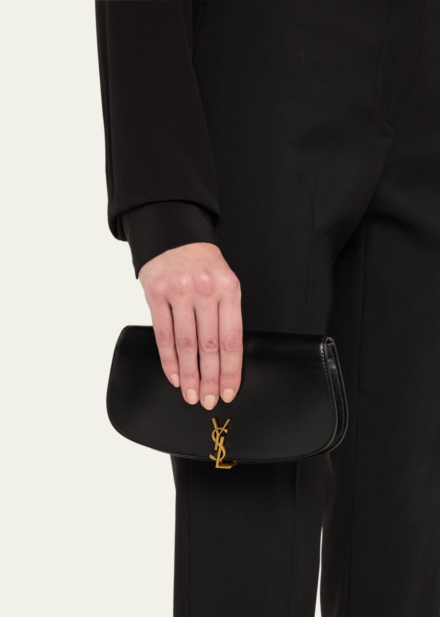 Saint Laurent Voltaire YSL Monogram Wallet on Chain in