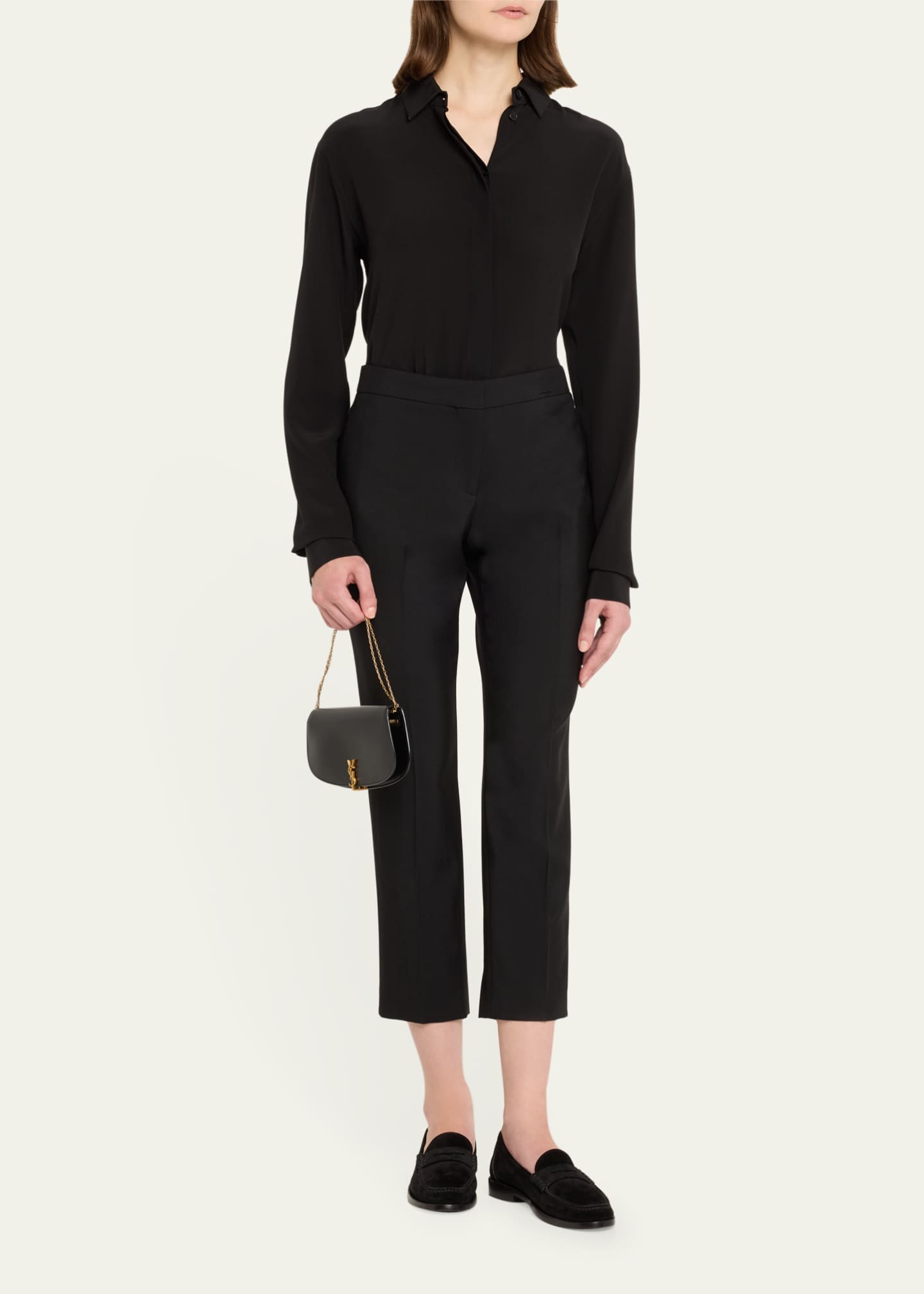 Saint Laurent Voltaire YSL Monogram Wallet on Chain in