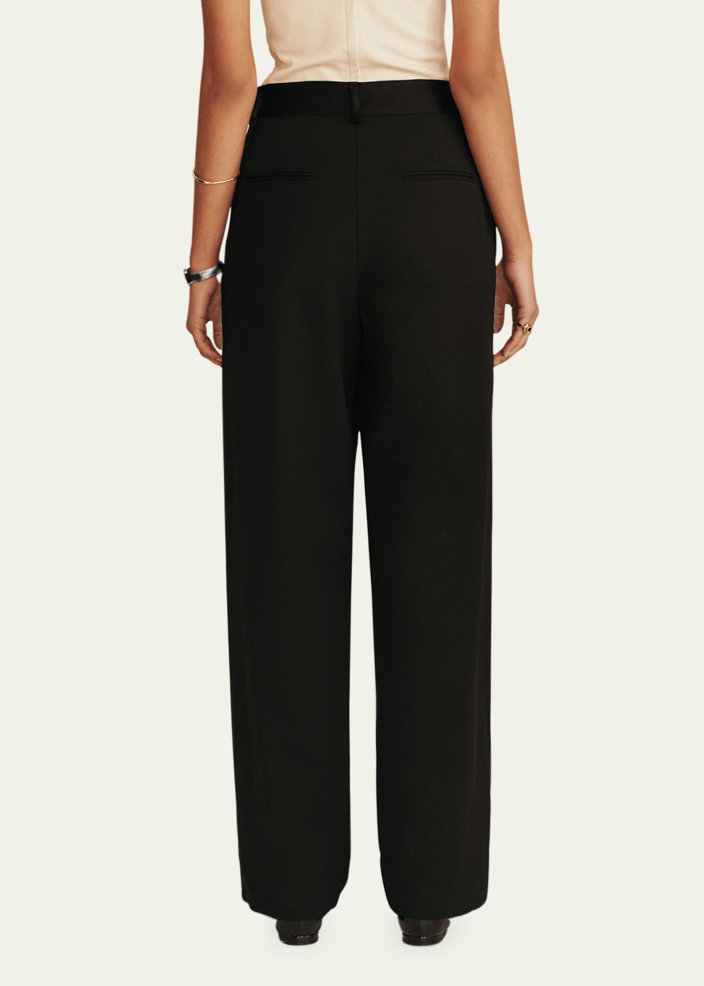 ESSE Studios Classico Pleated Straight-Leg Tux Trousers Image 3 of 5