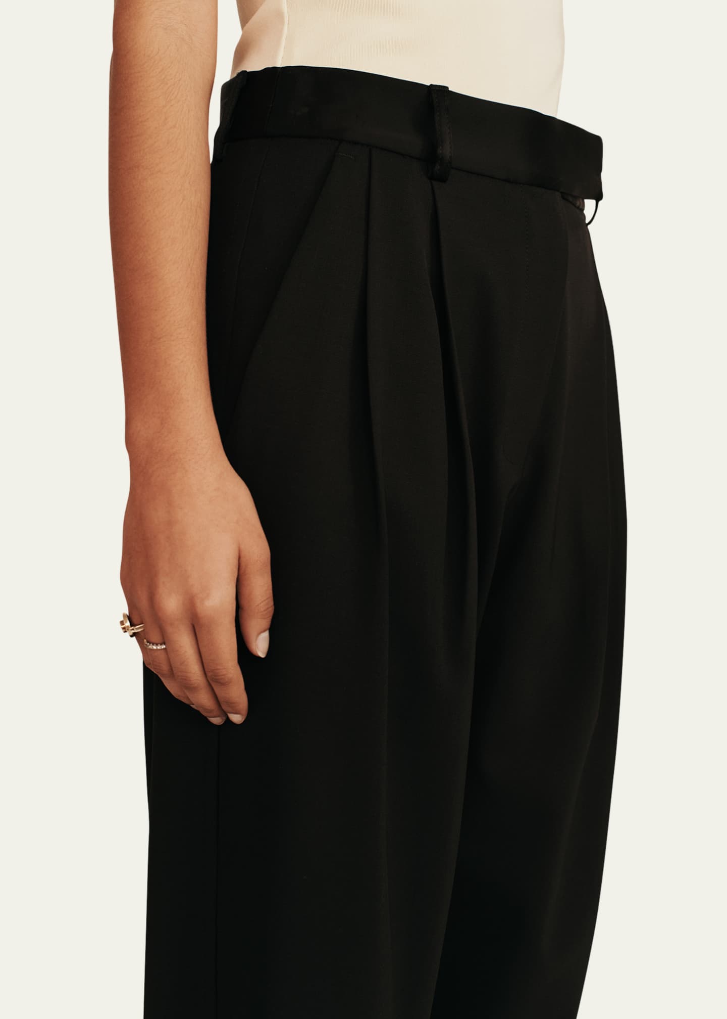 ESSE Studios Classico Pleated Straight-Leg Tux Trousers Image 5 of 5