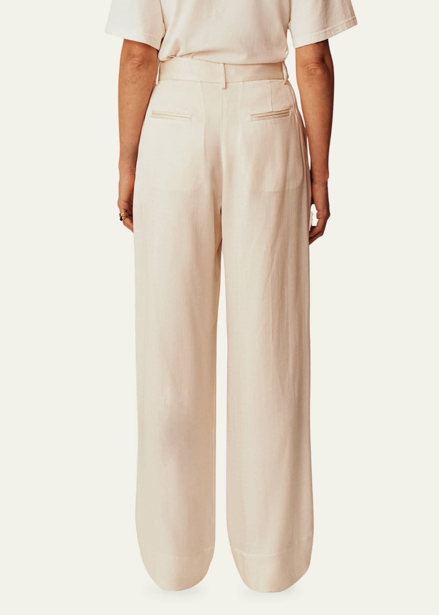 ESSE Studios Pleated Tailored Twill Trousers Image 3 of 4