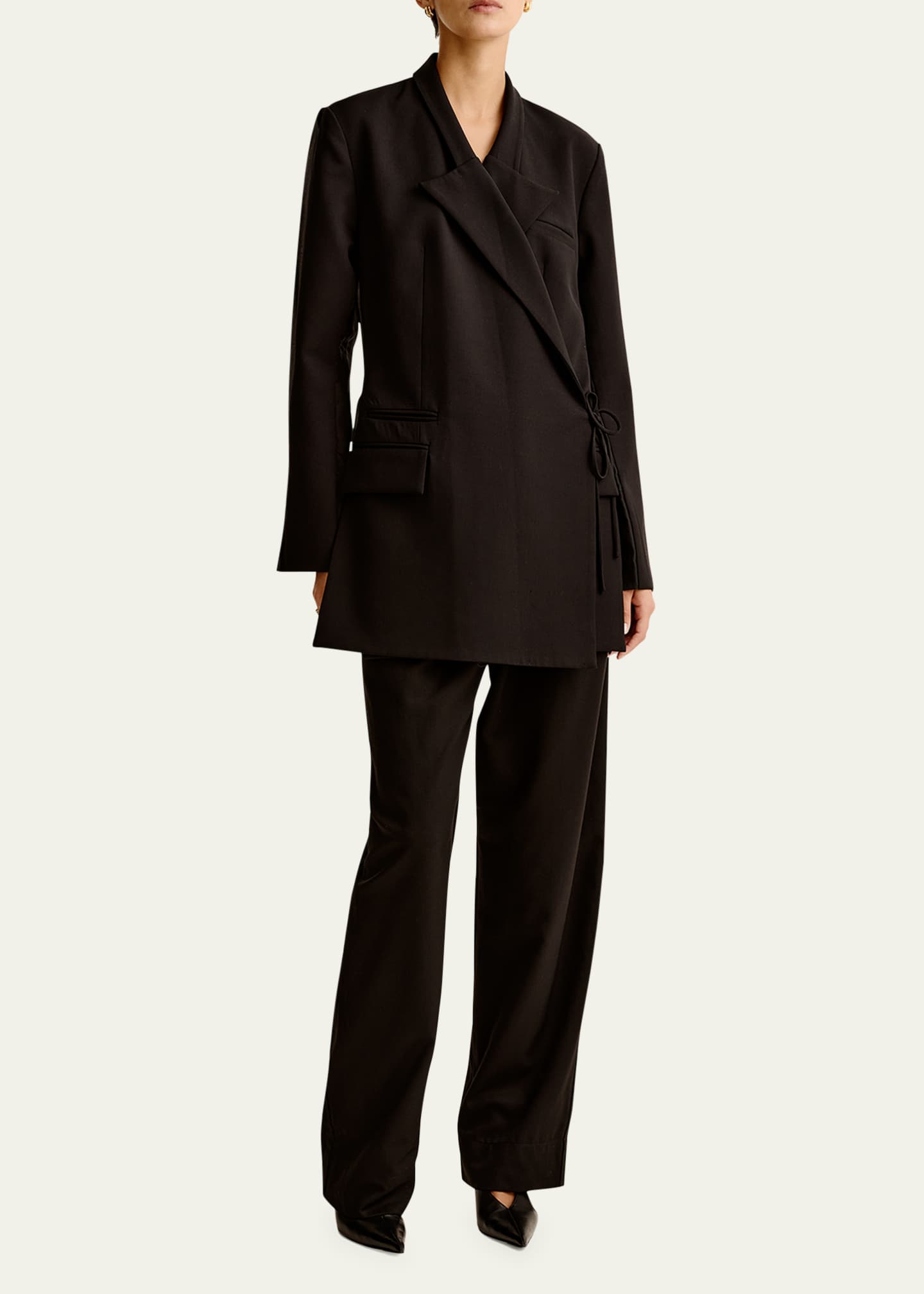 ESSE Studios Aire Sheer-Back Tie Blazer Image 2 of 5