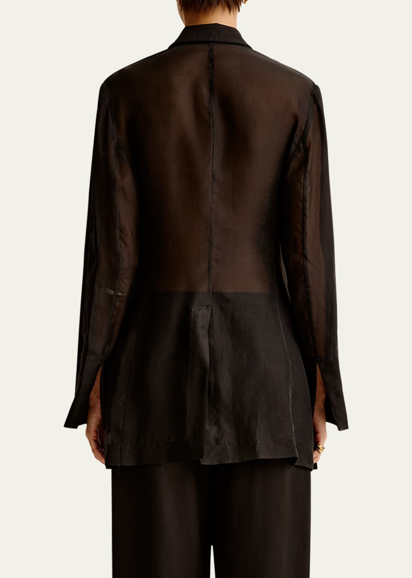 ESSE Studios Aire Sheer-Back Tie Blazer Image 3 of 5