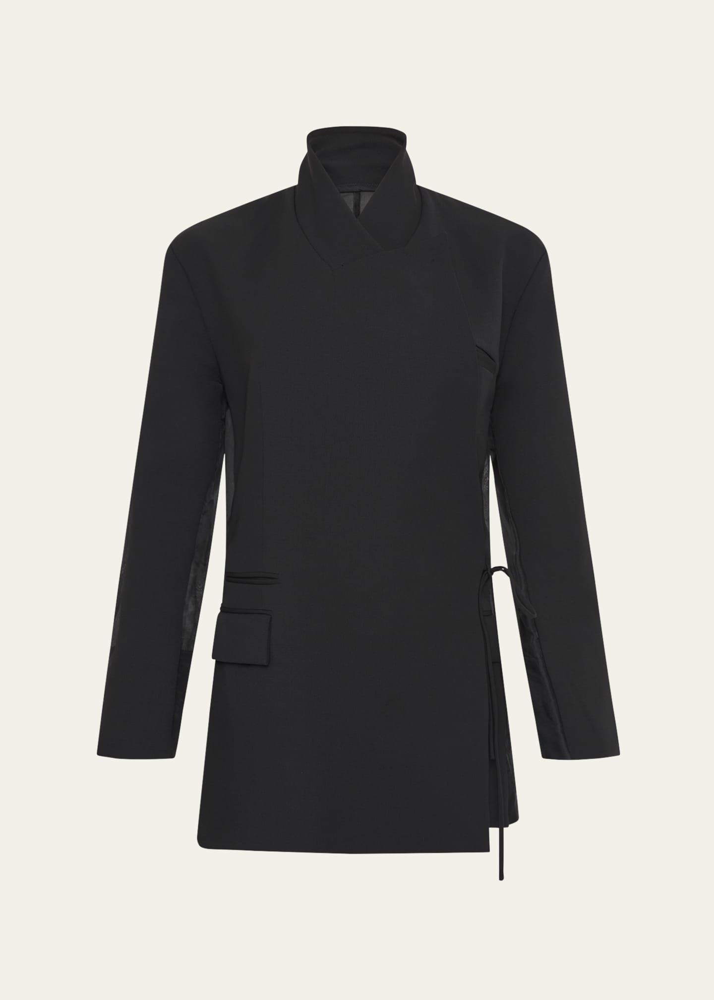 ESSE Studios Aire Sheer-Back Tie Blazer Image 1 of 5