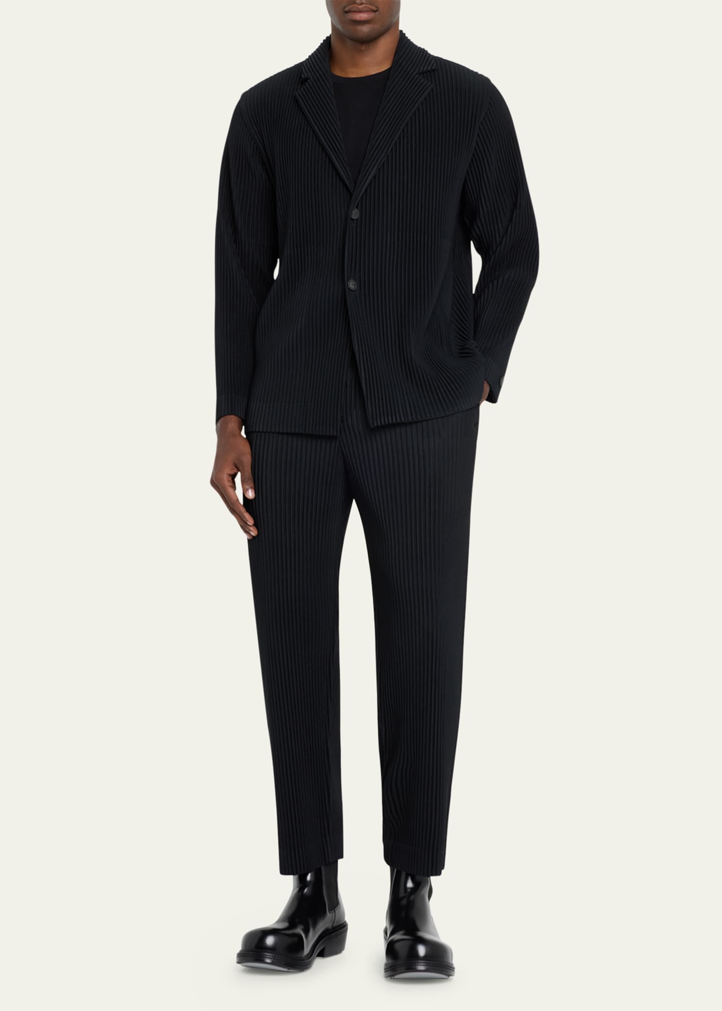 Homme Plisse Issey Miyake Men's Pleated Straight-Leg Pants Image 2 of 5