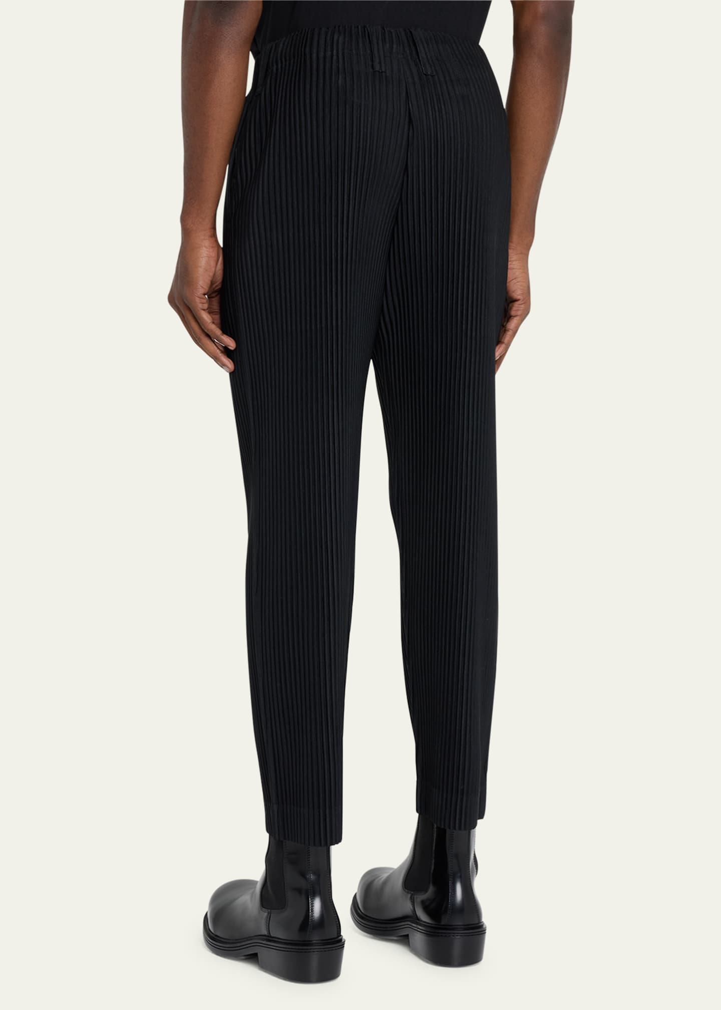Homme Plisse Issey Miyake Men's Pleated Straight-Leg Pants Image 3 of 5