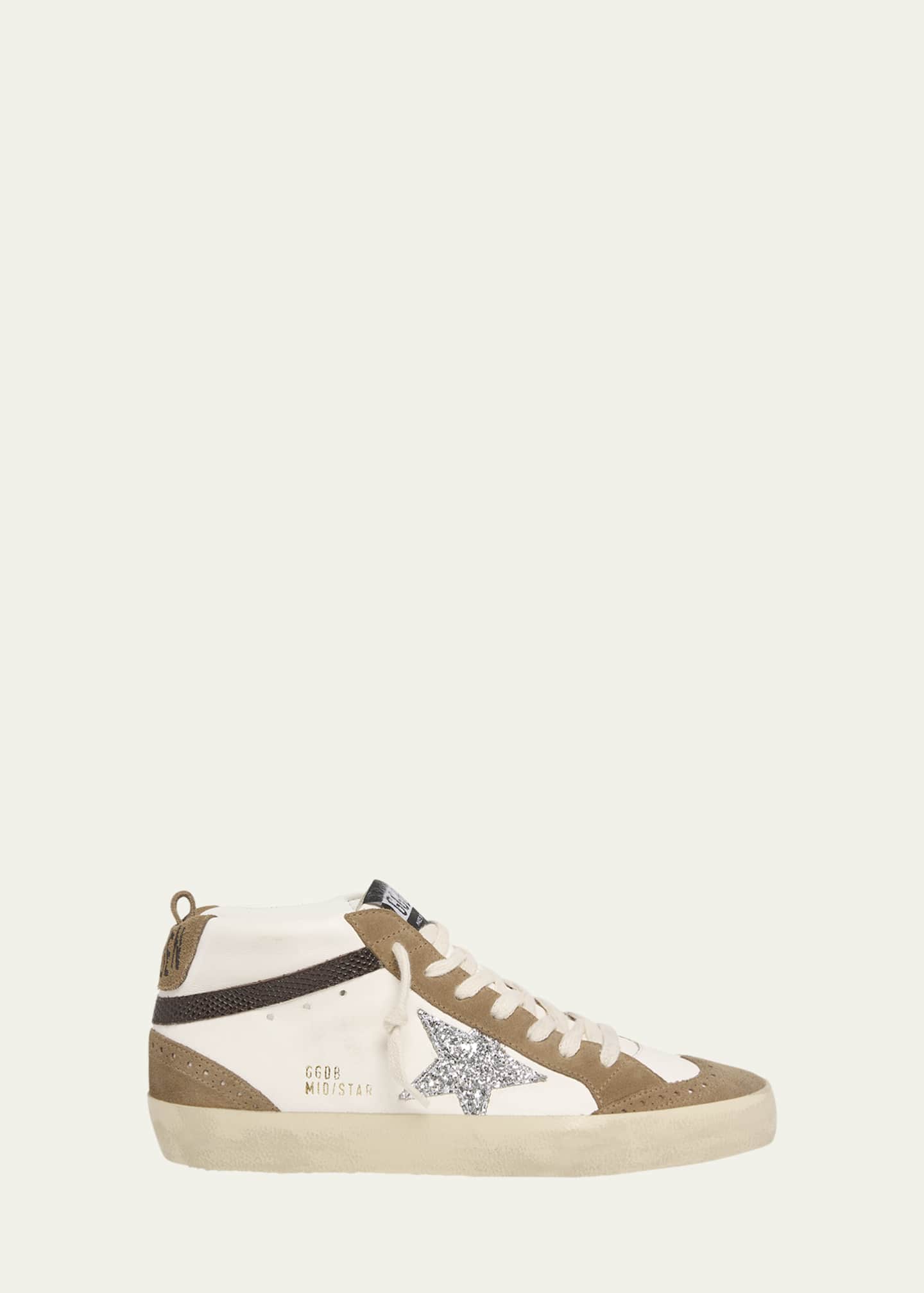 Golden Goose Mid Star Wing-Tip Suede Mid-Top Sneakers Image 1 of 5