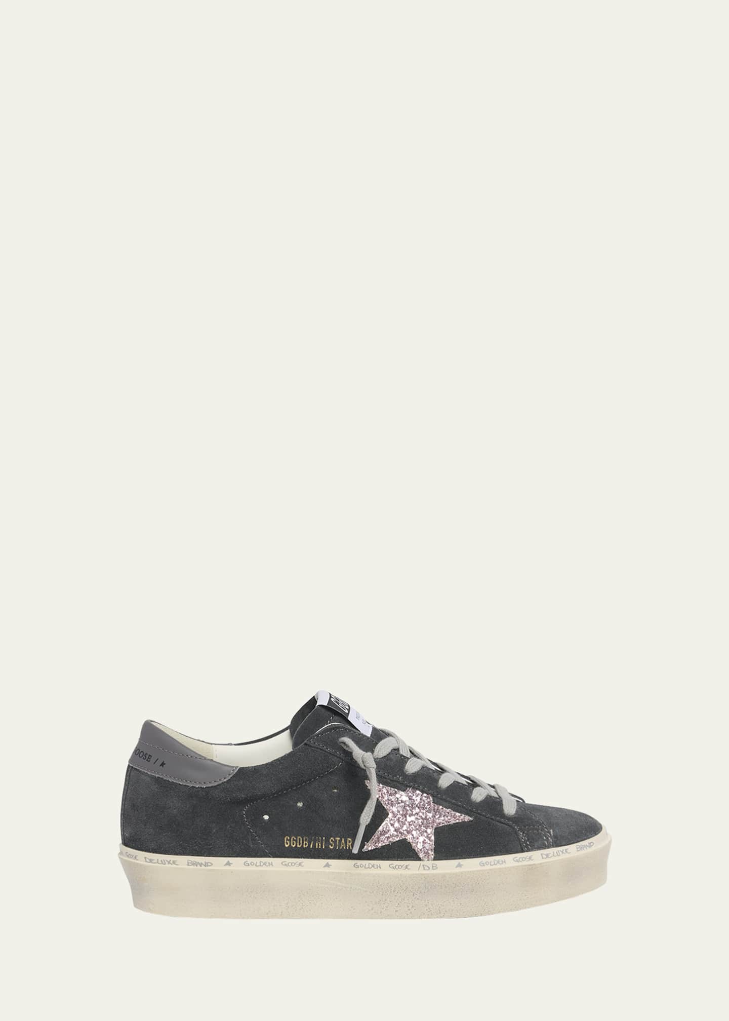 Golden Goose Hi Star Glitter Suede Platform Sneakers Image 1 of 5