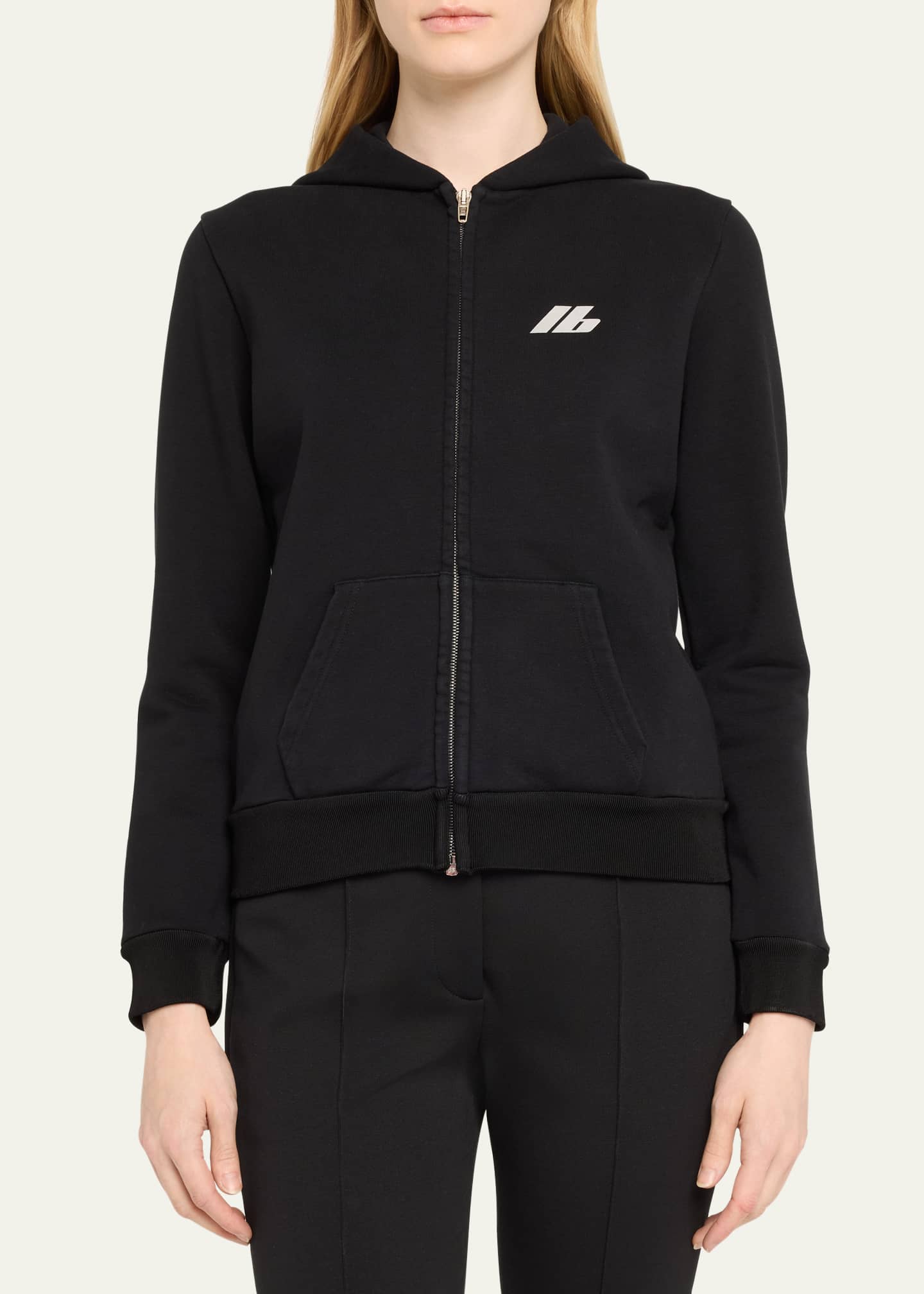 Small Logo Zip-Up Hooded Jacket - Thumbnail 4