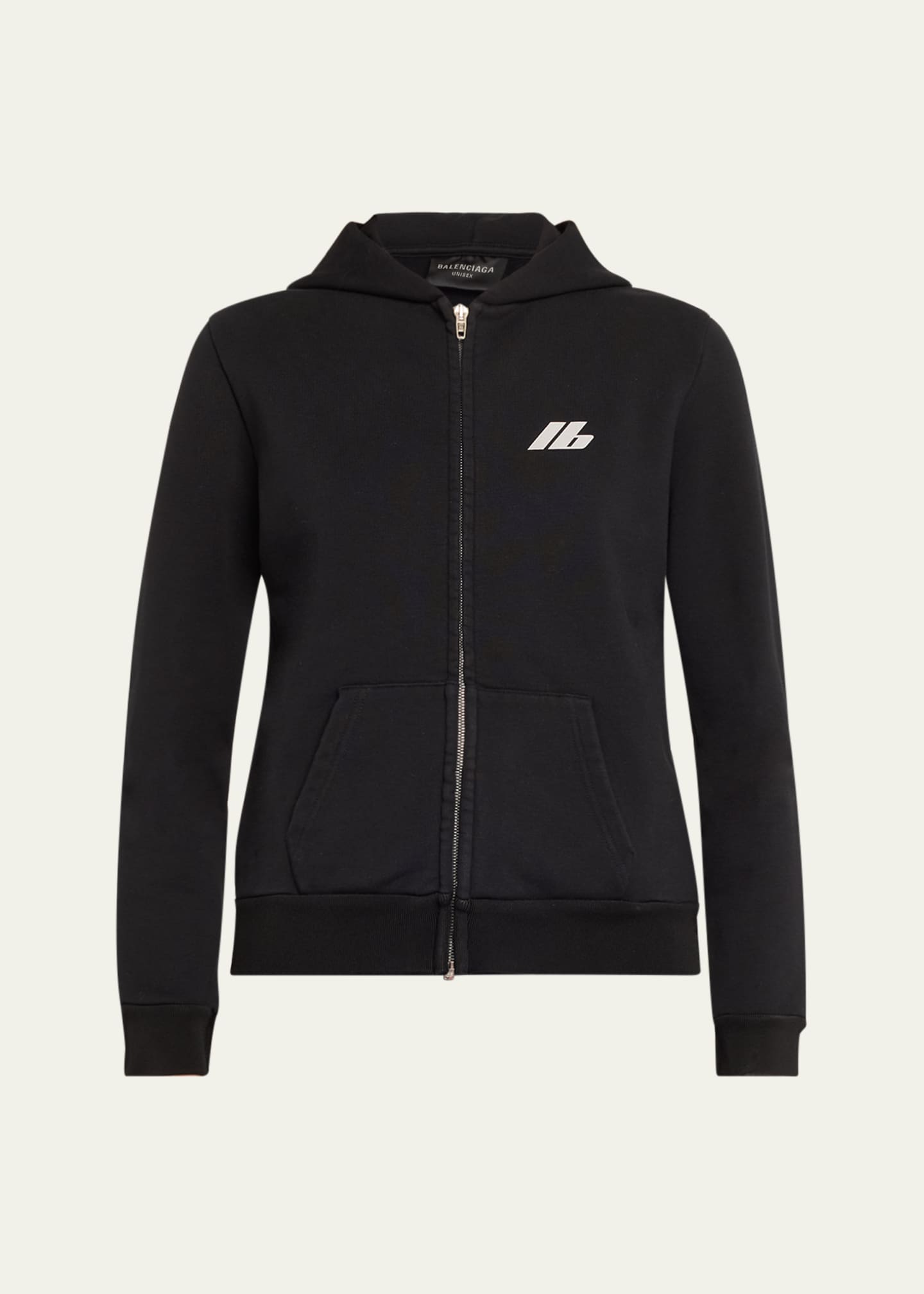 Small Logo Zip-Up Hooded Jacket