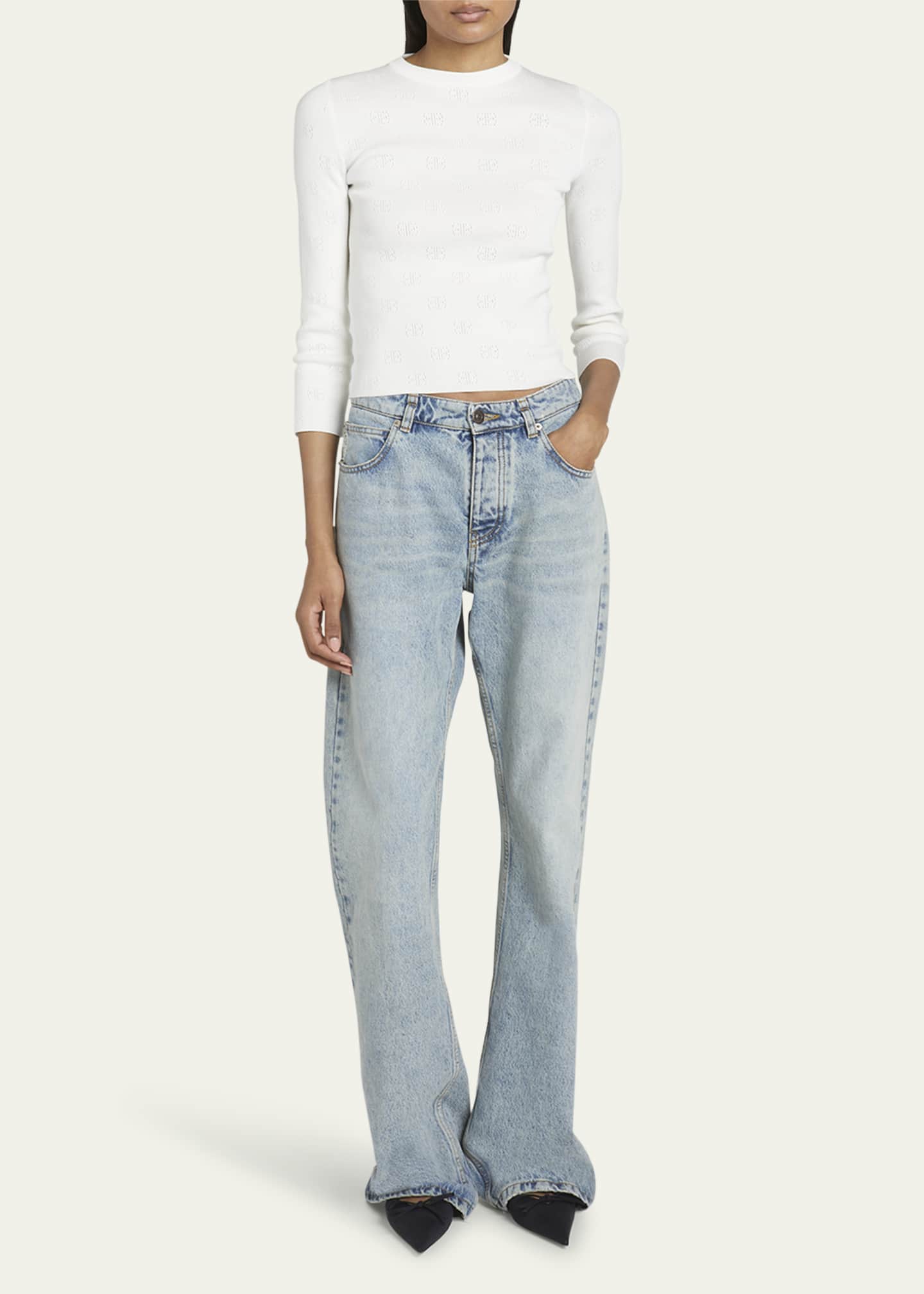Straight jeans Balenciaga Black size 31 US in Cotton