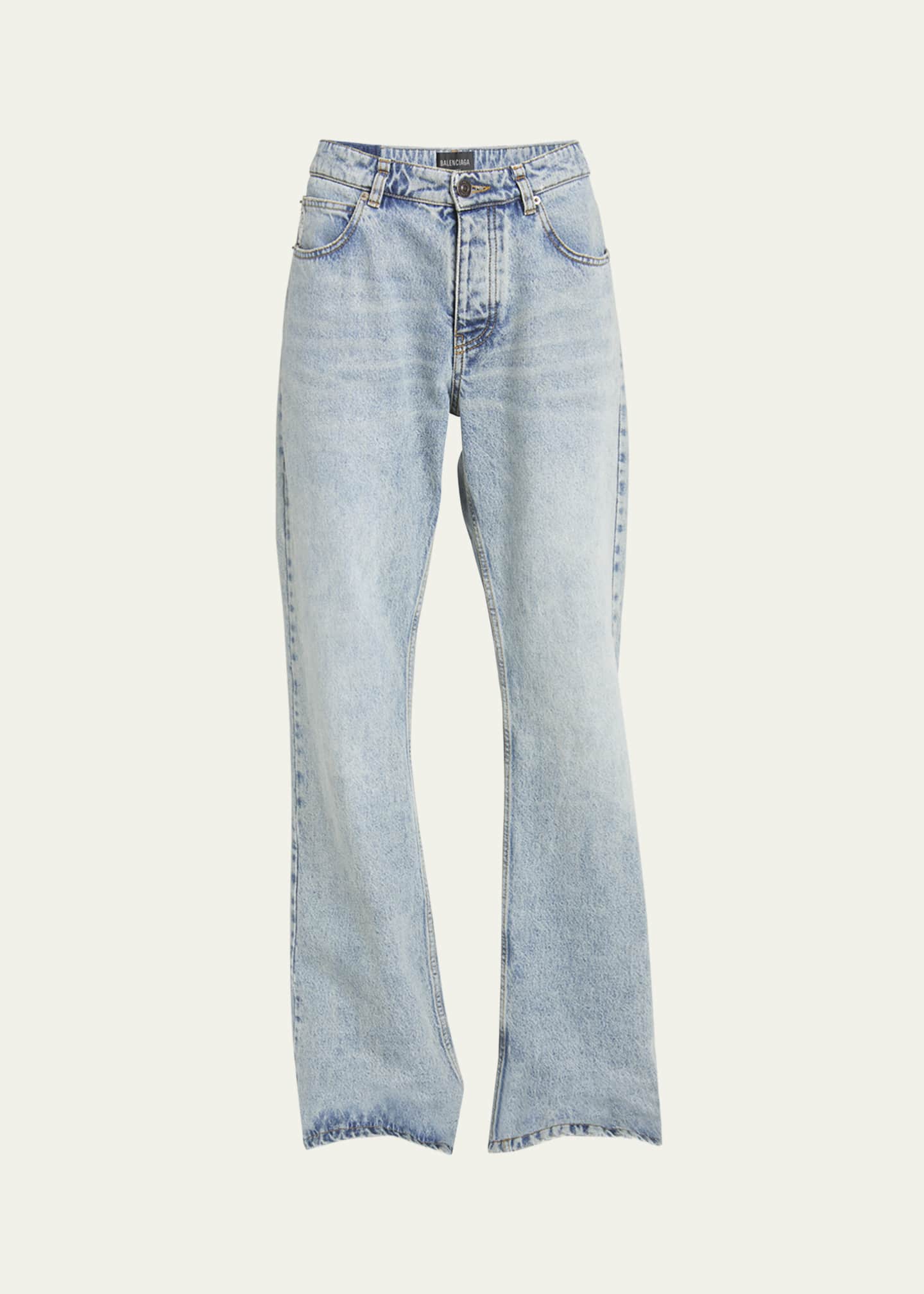 超歓迎された Pants Denim Straight-Leg Rise Low Balenciaga - Goodman Bergdorf パーカー