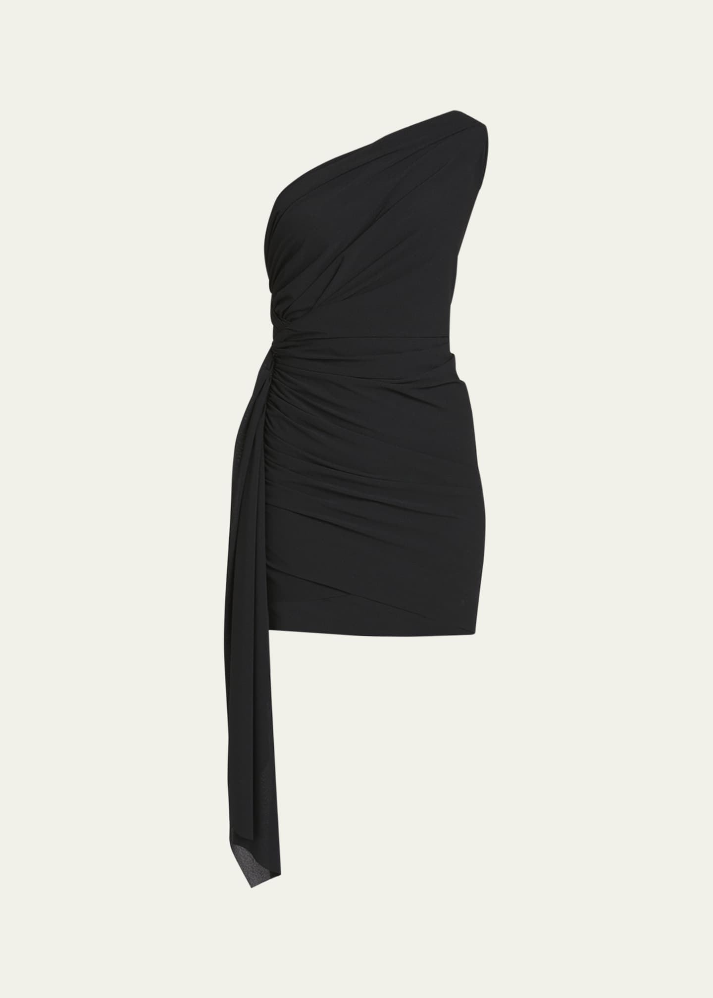 Twisted One-Shoulder Mini Dress