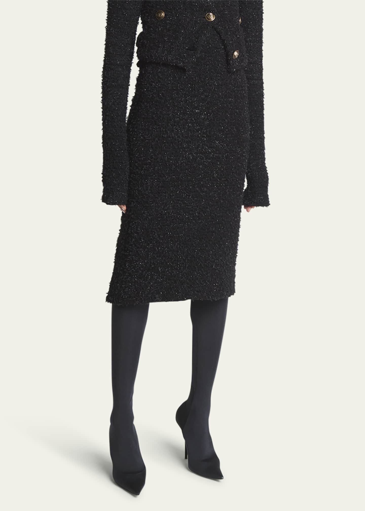 スカート BALENCIAGA Tweed skirt Pink 793603T3328 Two-tone tweed miniskirt BALENCIAGA Woman Tg. M STANDARD