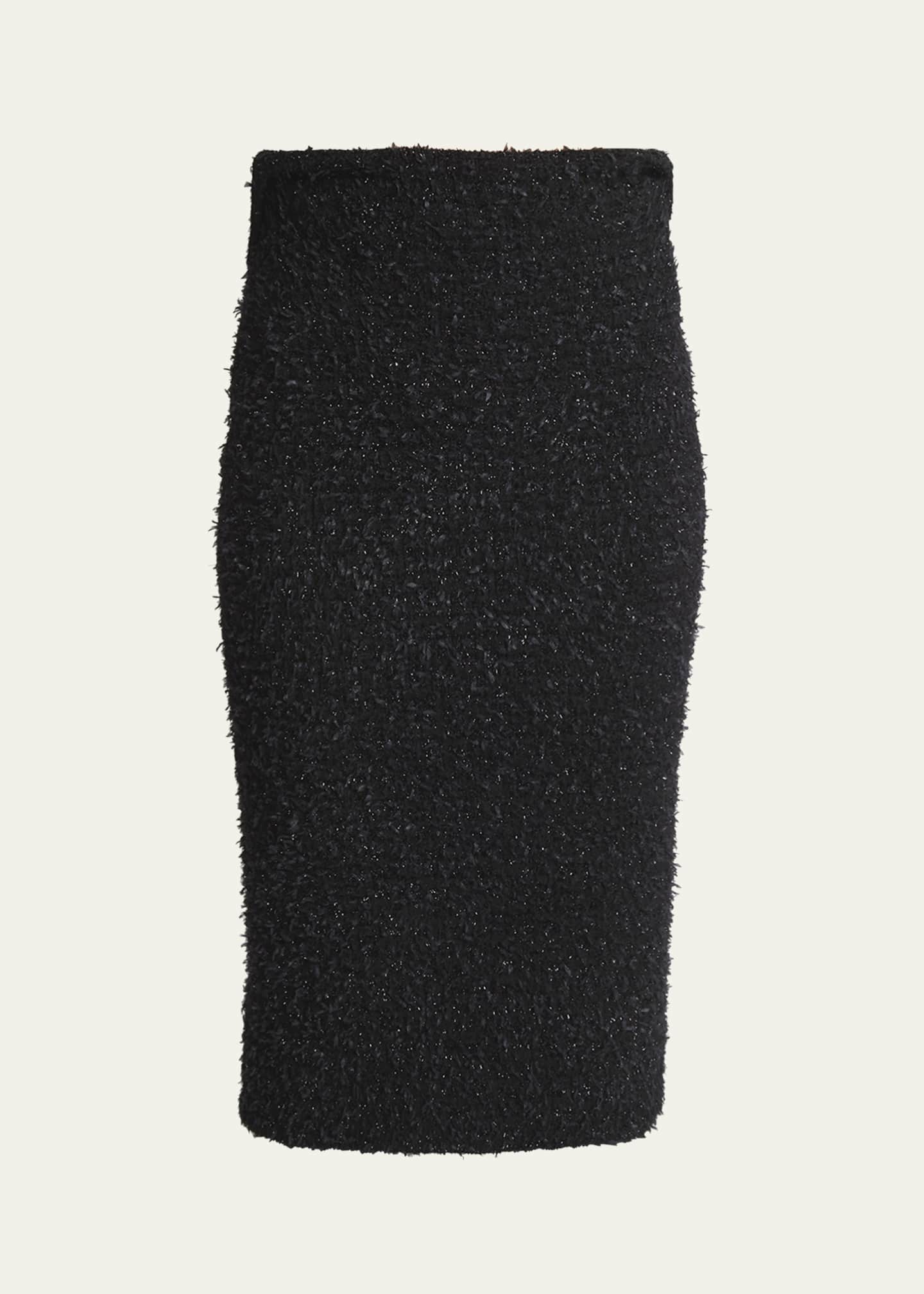 【関税込み】balenciaga Tweed midi skirt Cotton-blend tweed midi skirt in black - Balenciaga | Mytheresa
