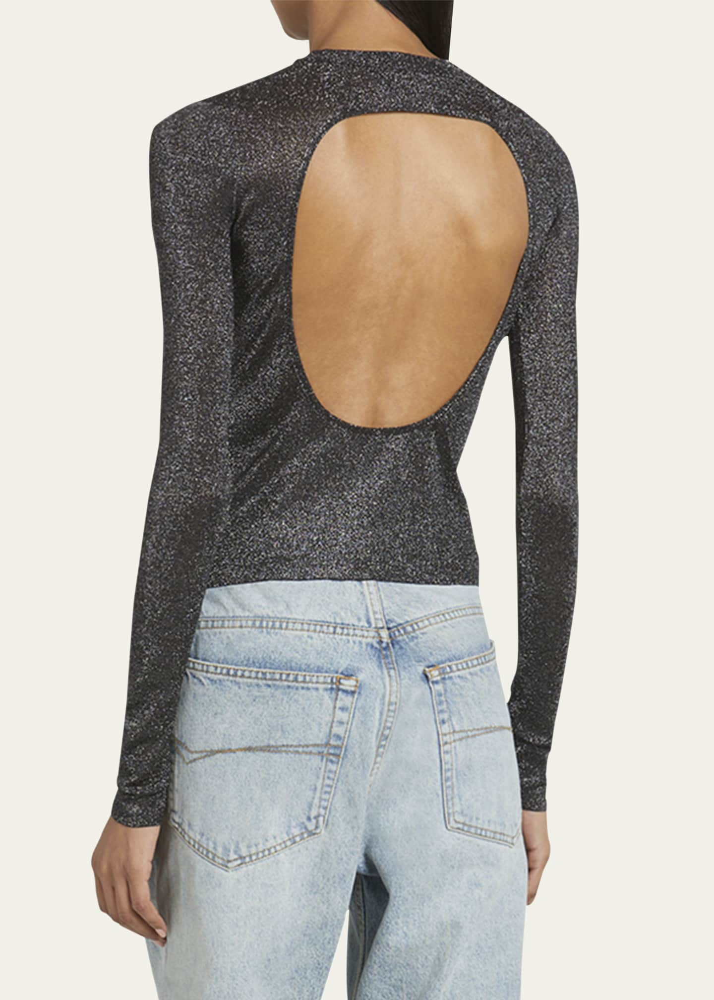 Metallic Open-Back Top - Thumbnail 3