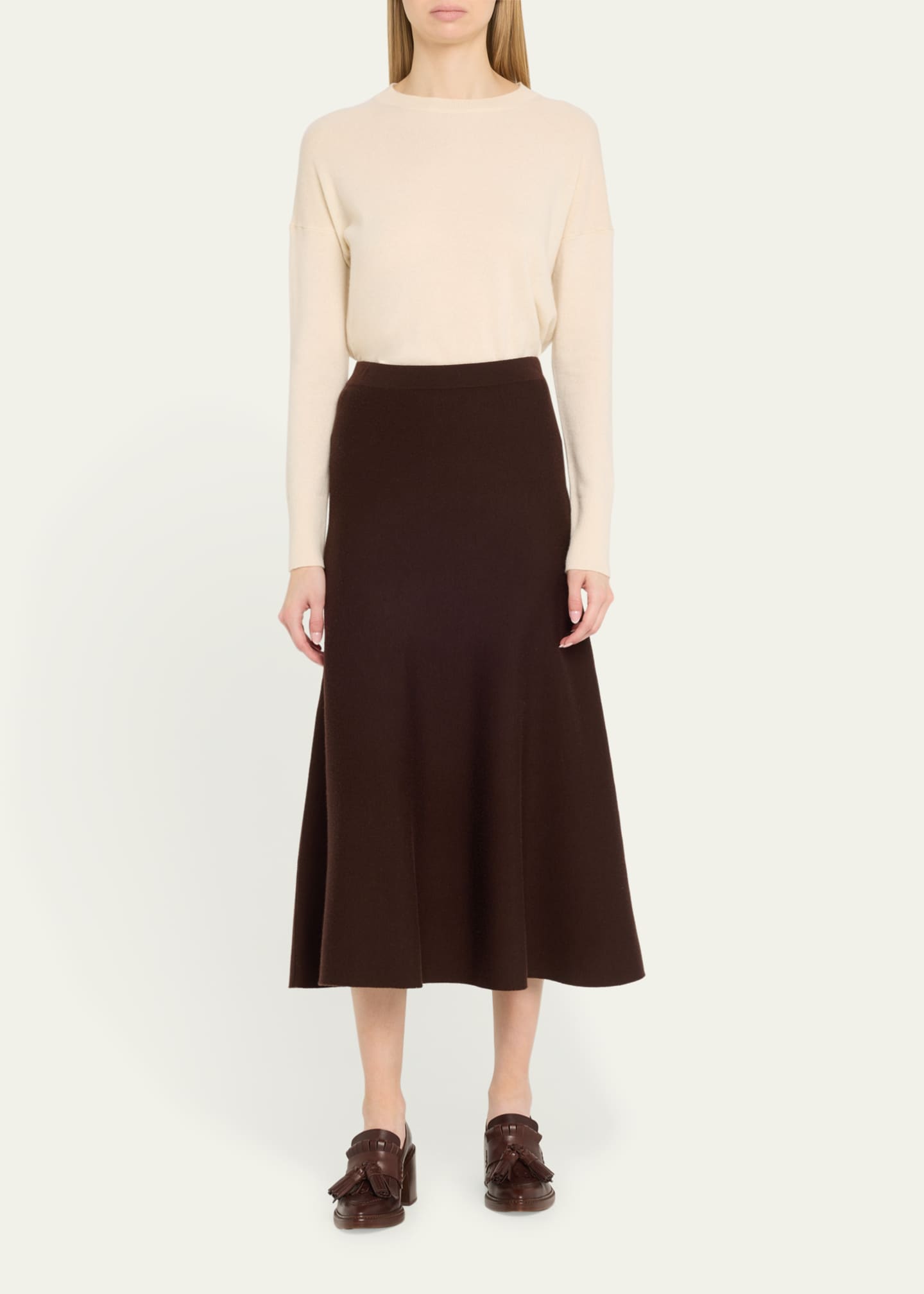 Ulla Johnson Fiona Leather Tassel Heeled Loafers Image 3 of 6
