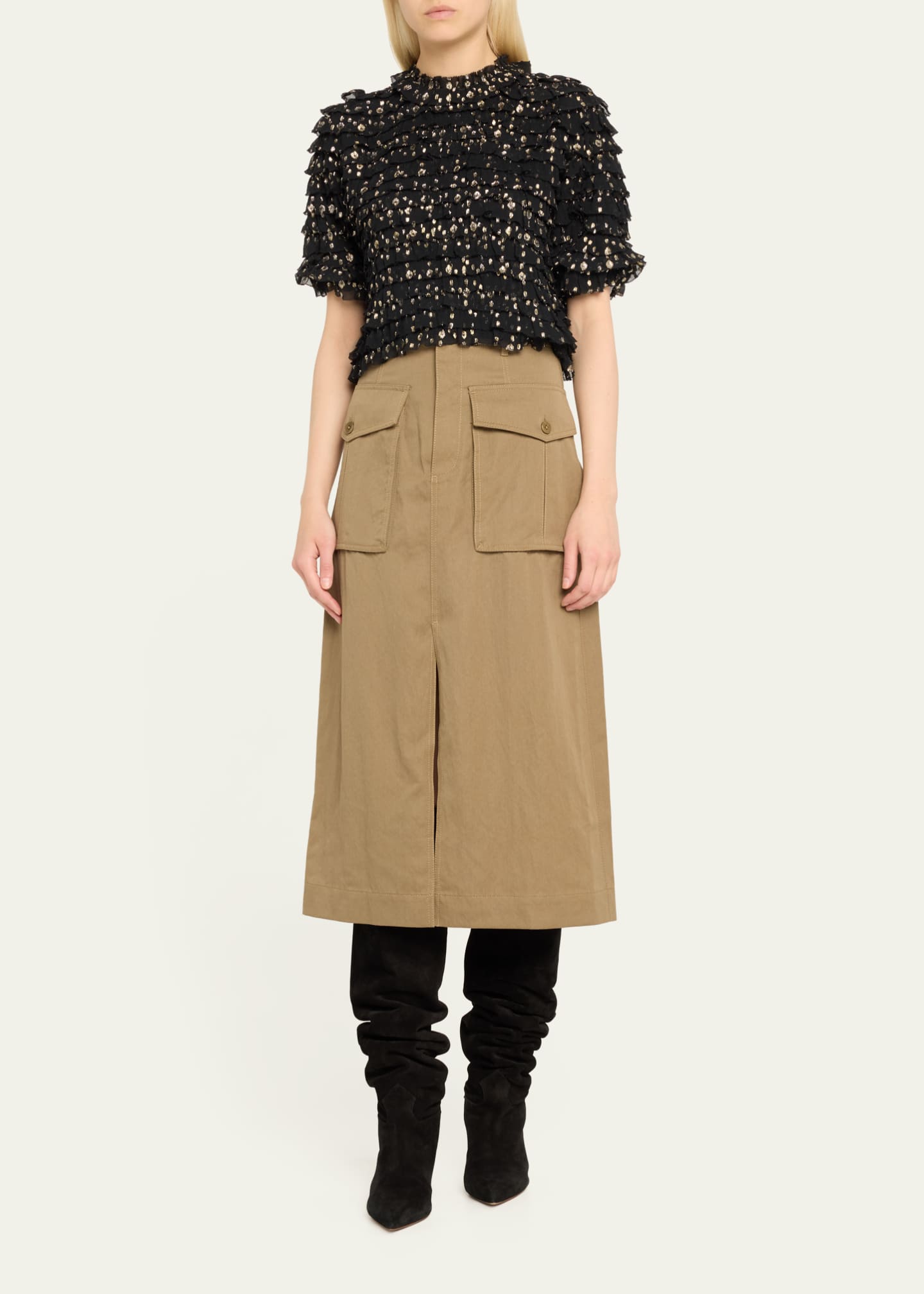 Ulla Johnson Carolina Slouchy Suede Over-The-Knee Boots Image 3 of 5