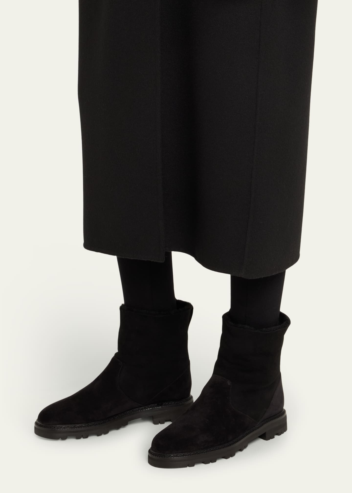 Manolo Blahnik Tomosa Suede Cozy Ankle Boots Image 2 of 6