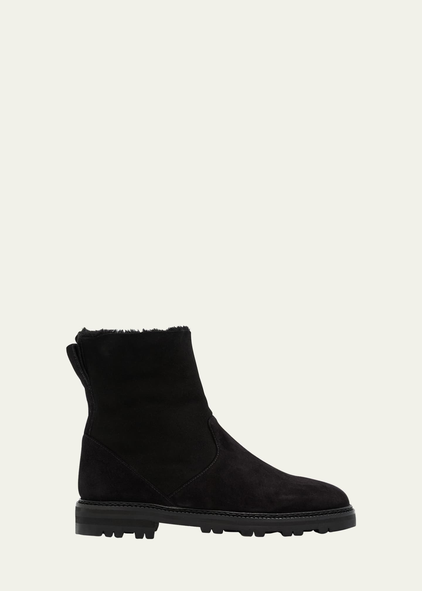 Manolo Blahnik Tomosa Suede Cozy Ankle Boots Image 1 of 6