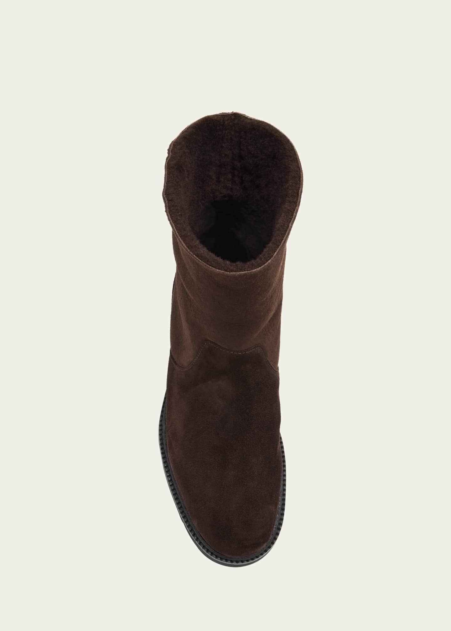 Manolo Blahnik Tomosa Suede Cozy Ankle Boots Image 6 of 6