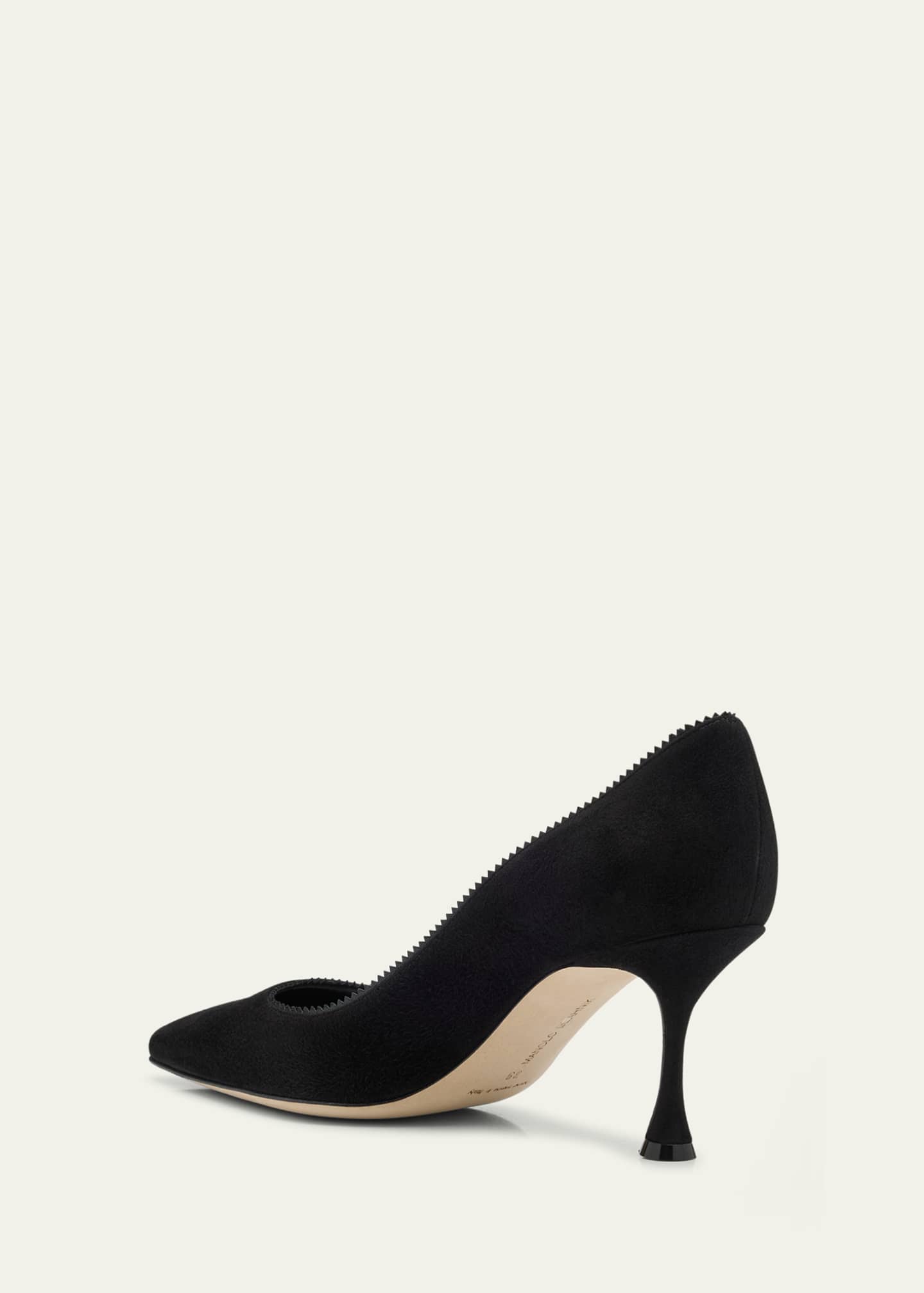 Manolo Blahnik Gala Suede Stiletto Pumps Image 3 of 5