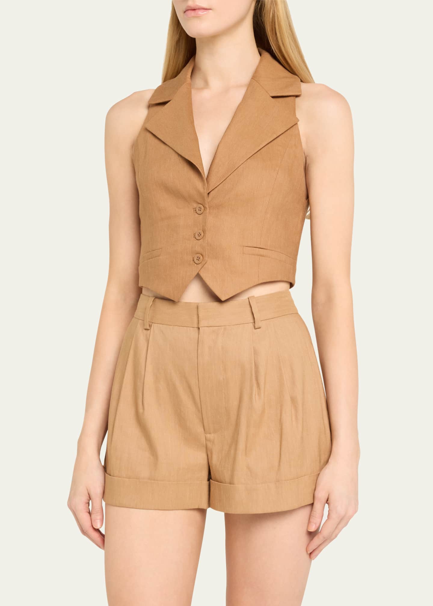Alice Olivia Donna Linen Vest