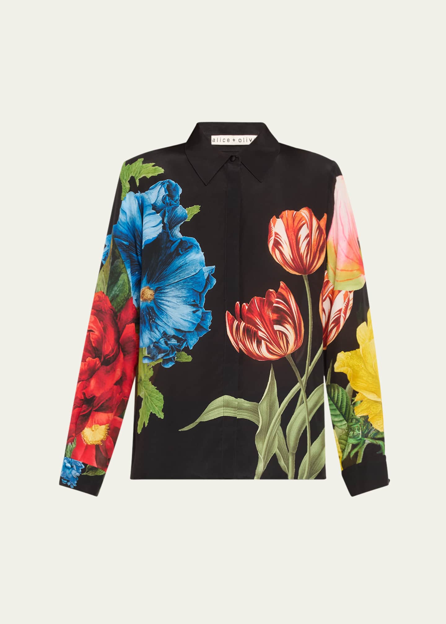 Alice + Olivia Willa Le Parisien Placket Top Image 1 of 5