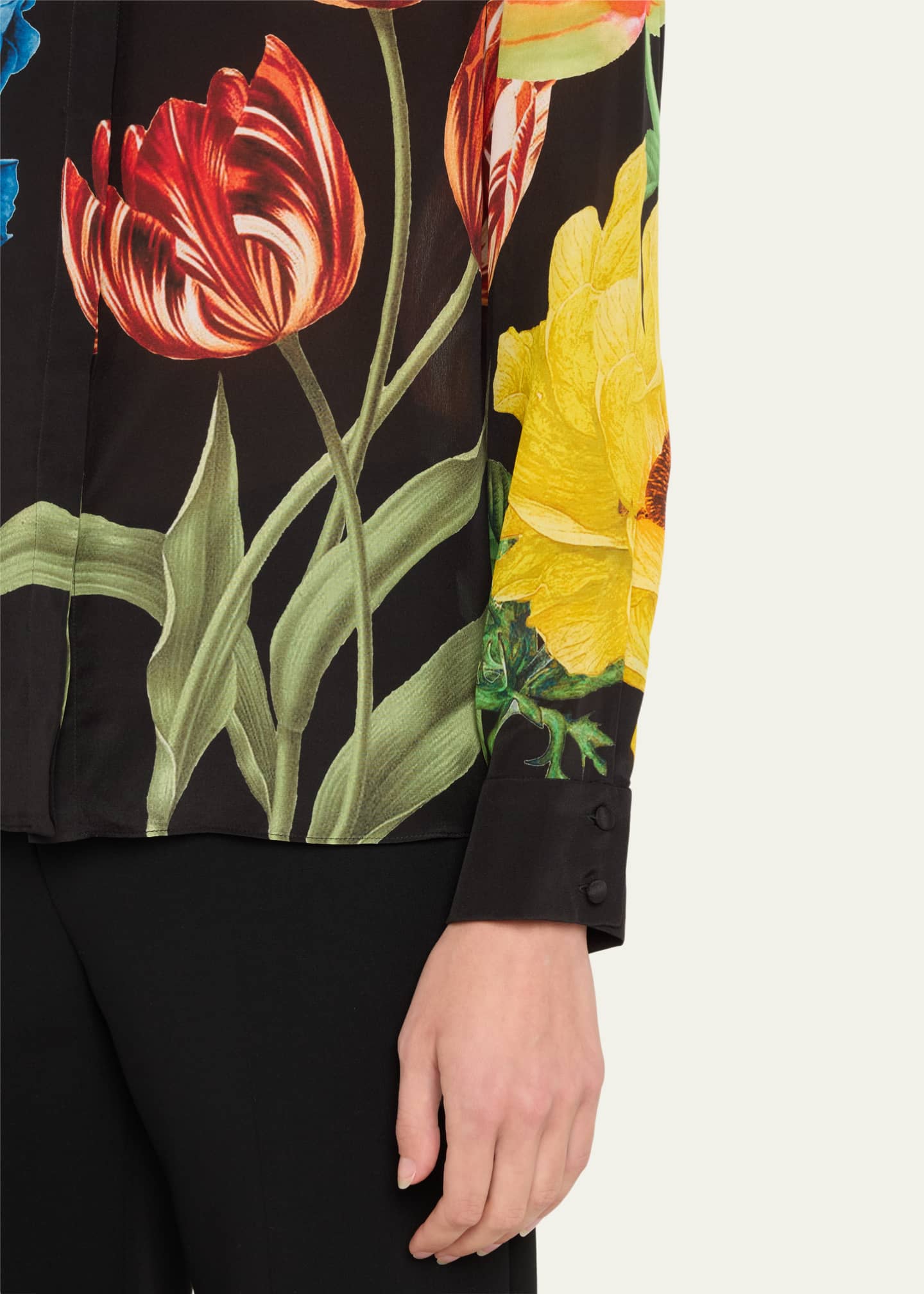 Alice + Olivia Willa Le Parisien Placket Top Image 5 of 5