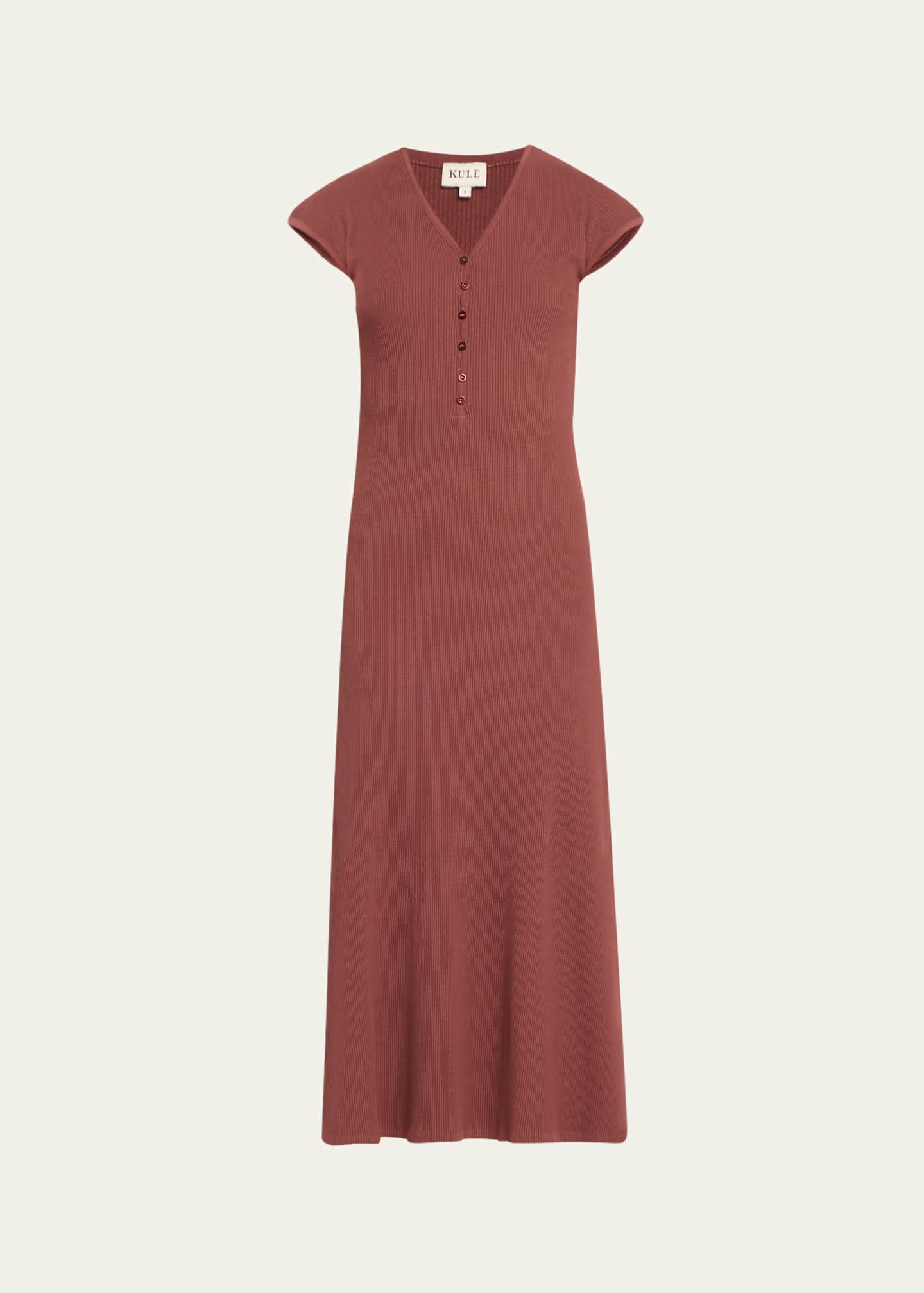 Short sleeve ribbed midi dress on sale