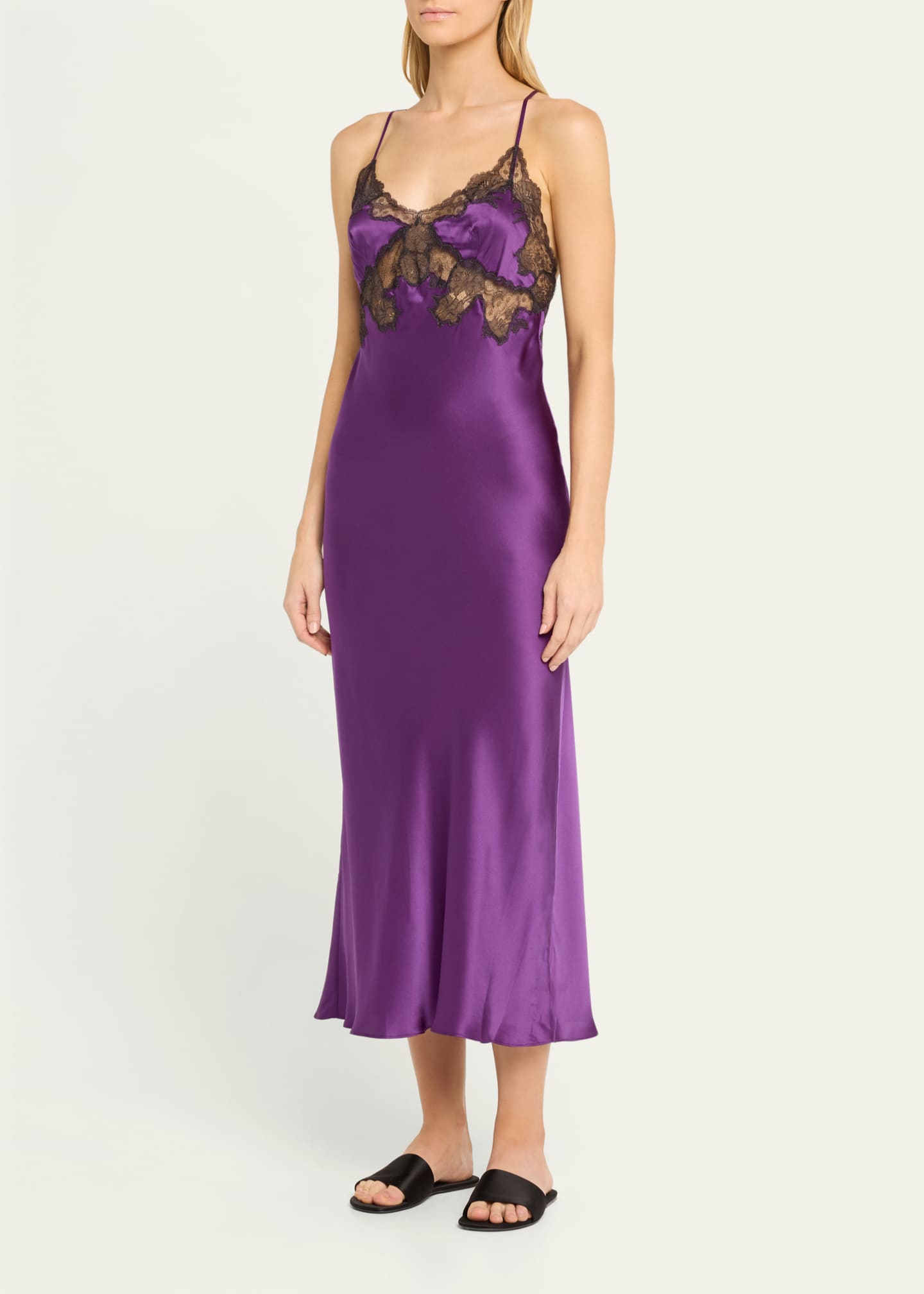 Silk charmeuse nightgown top