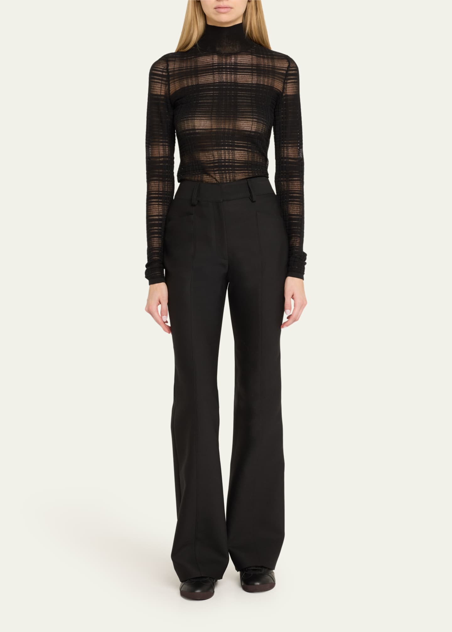 Proenza Schouler Pin Leather Low-Top Sneakers Image 3 of 6
