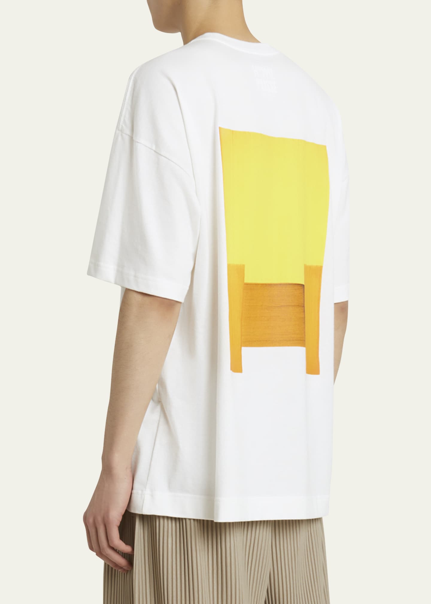 Homme Plisse Issey Miyake Men's Jersey Artist Painted T-Shirt Image 3 of 5