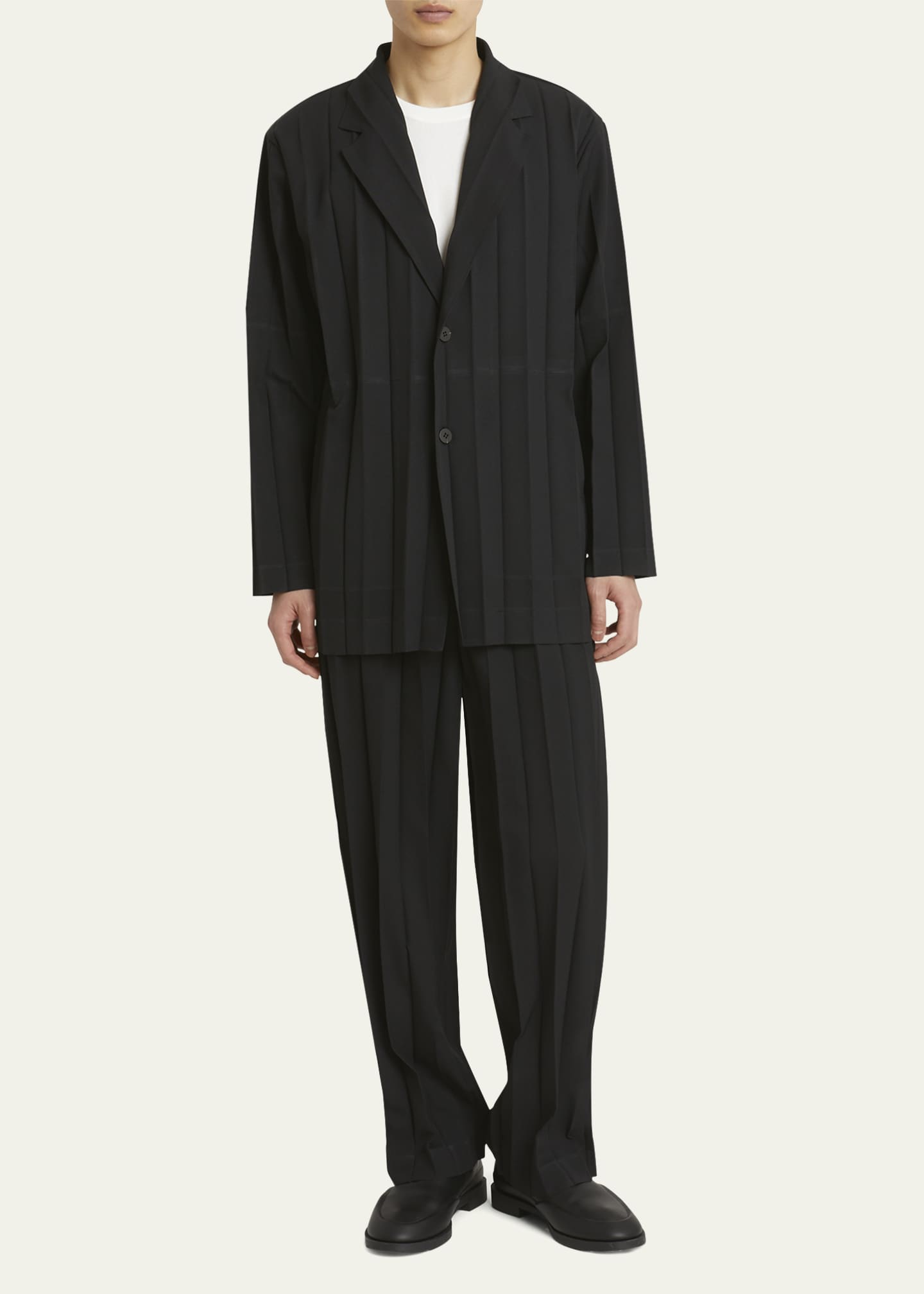 Homme Plisse Issey Miyake Men's Edge Pleated Sport Coat Image 2 of 5