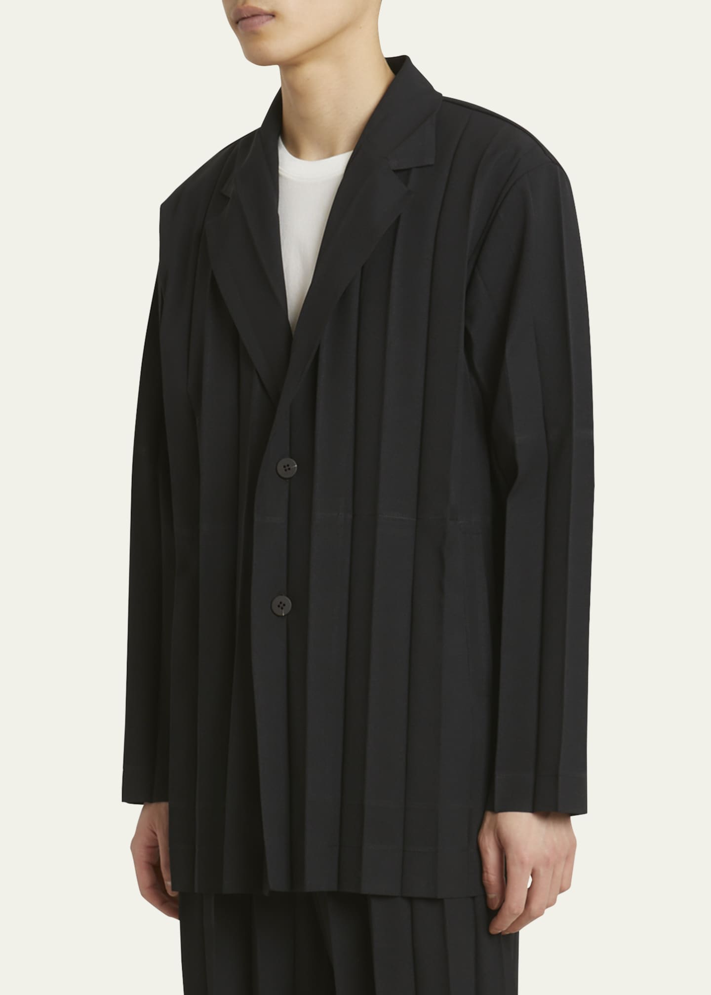 Homme Plisse Issey Miyake Men's Edge Pleated Sport Coat Image 4 of 5