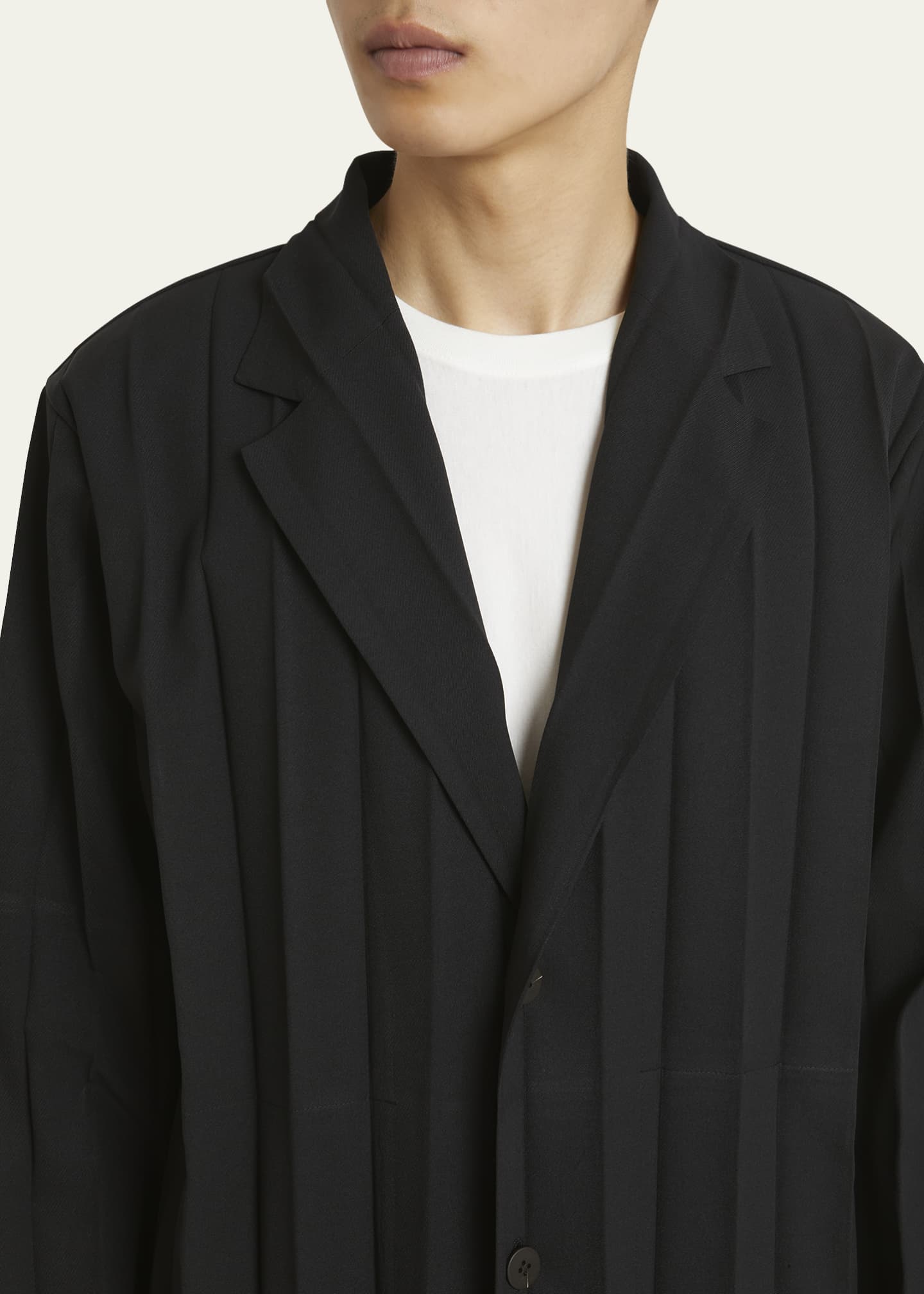 Homme Plisse Issey Miyake Men's Edge Pleated Sport Coat Image 5 of 5