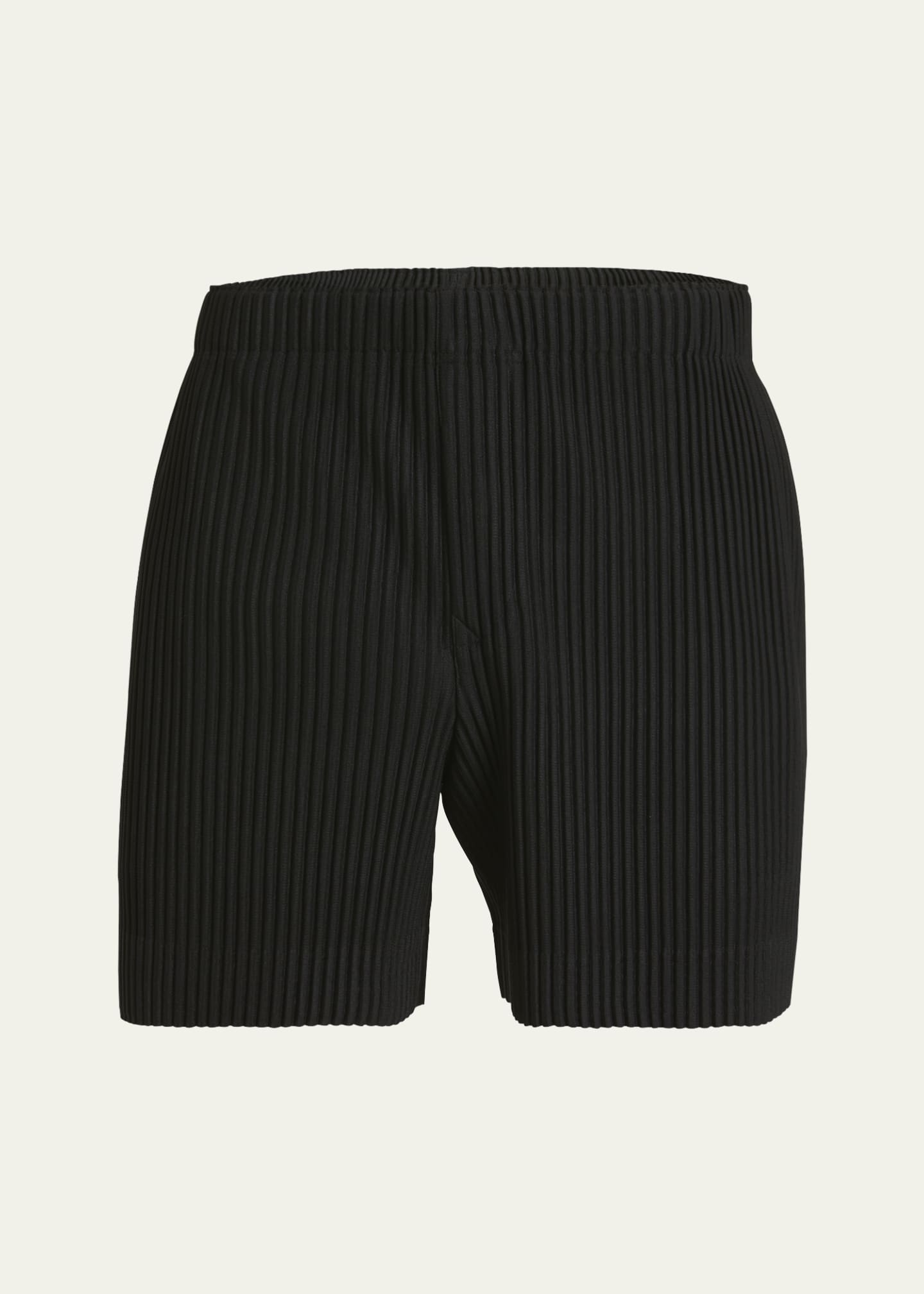 Homme Plisse Issey Miyake Men's Pleated Pull-On Shorts Image 1 of 5