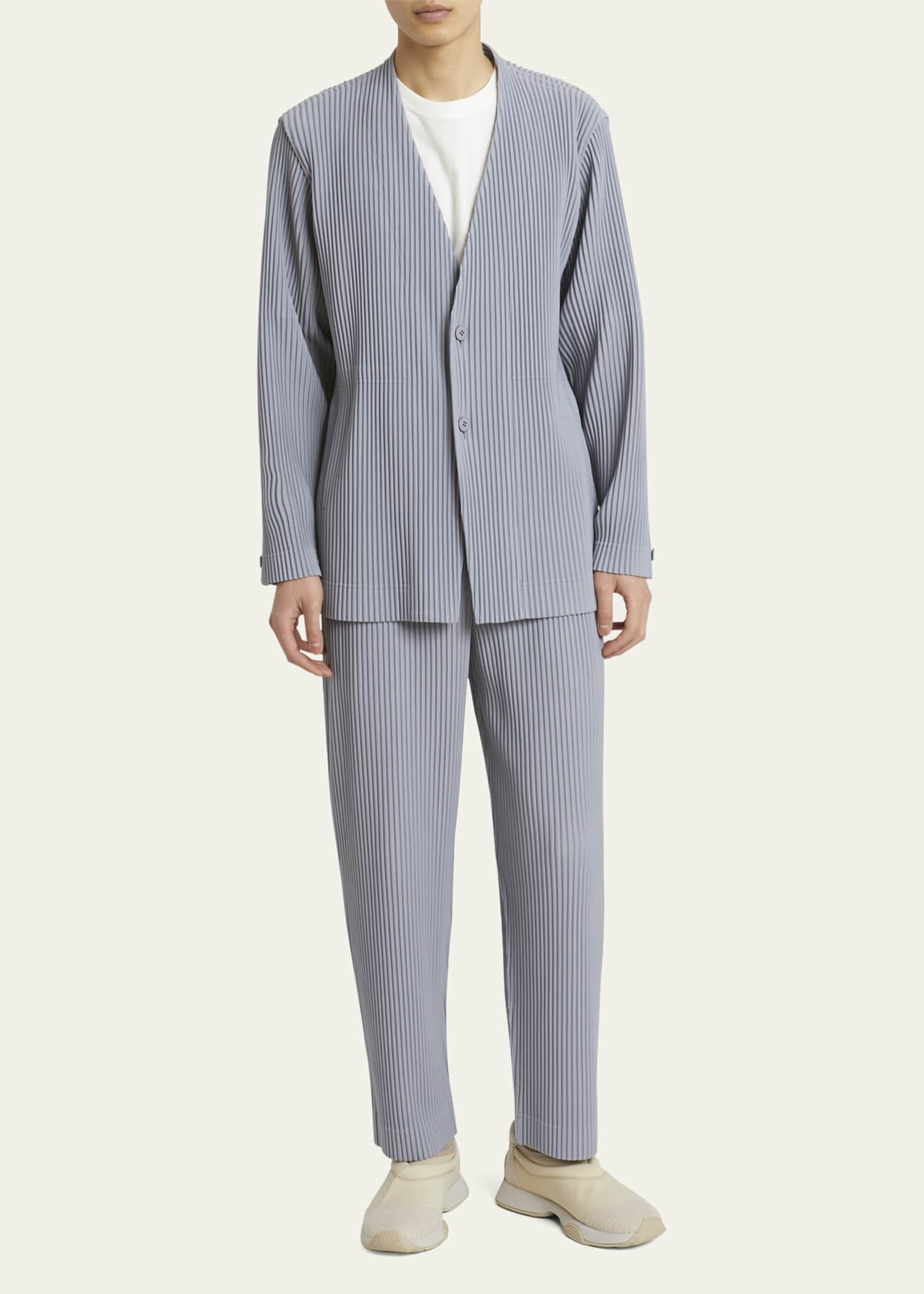 Homme Plisse Issey Miyake Men's Pleated Straight-Leg Homme Plisse Issey Miyake Men's Pleated Straight-Leg