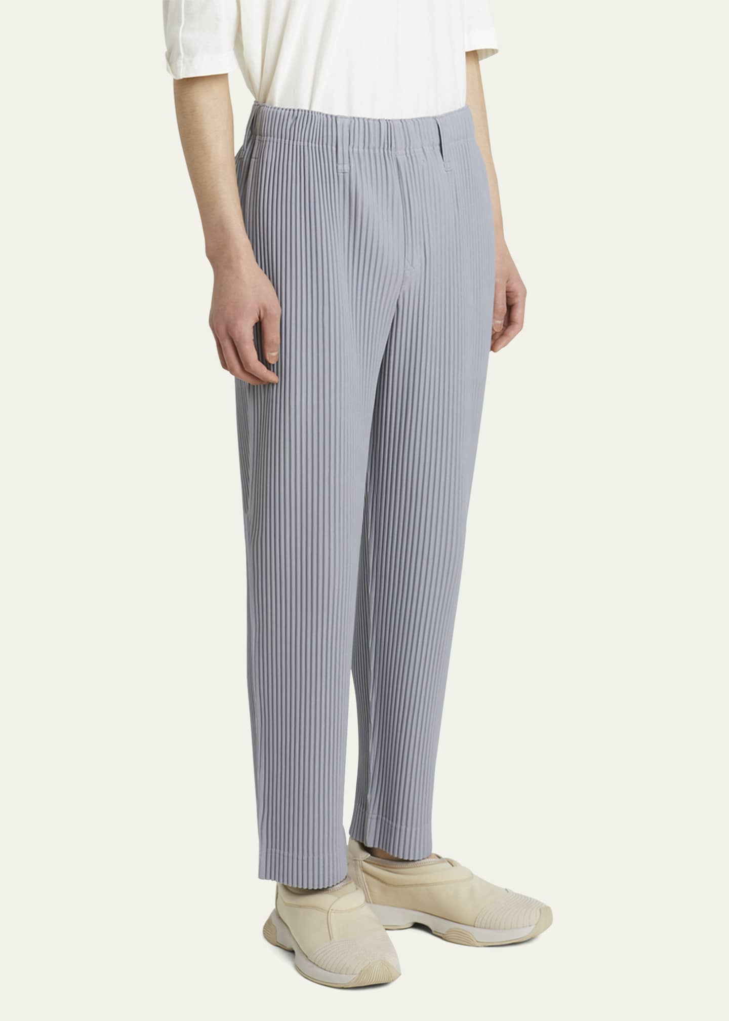 Homme Plisse Issey Miyake Men's Pleated Straight-Leg Trousers Image 4 of 5