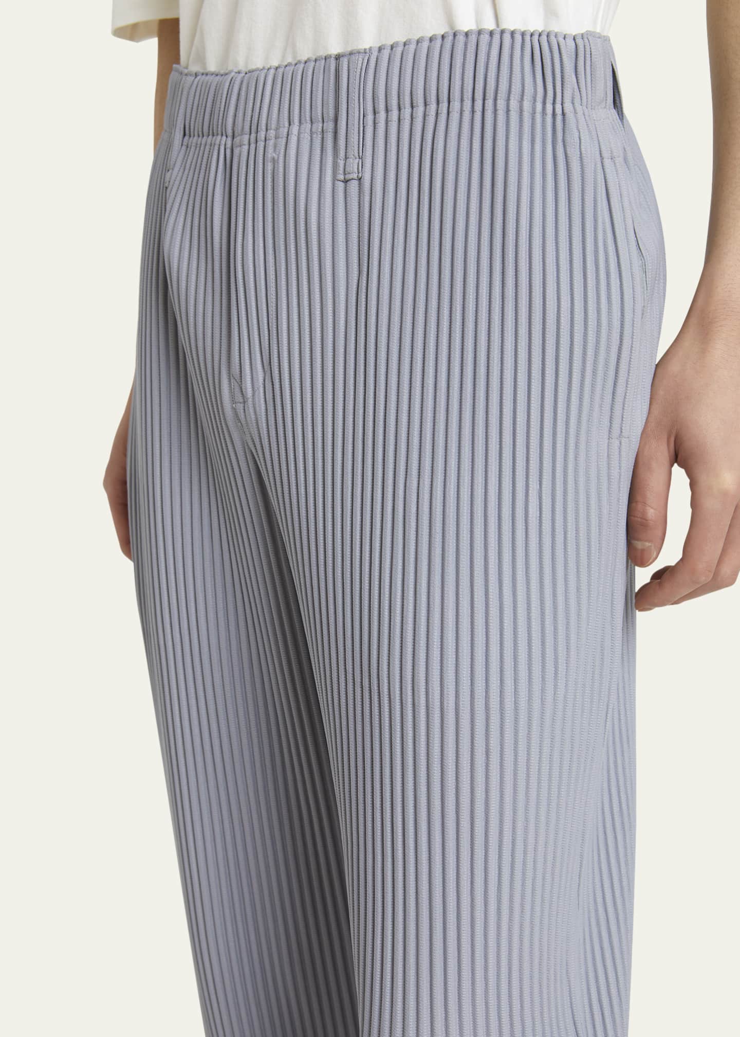 Homme Plisse Issey Miyake Men's Pleated Straight-Leg Homme Plisse Issey Miyake Men's Pleated Straight-Leg
