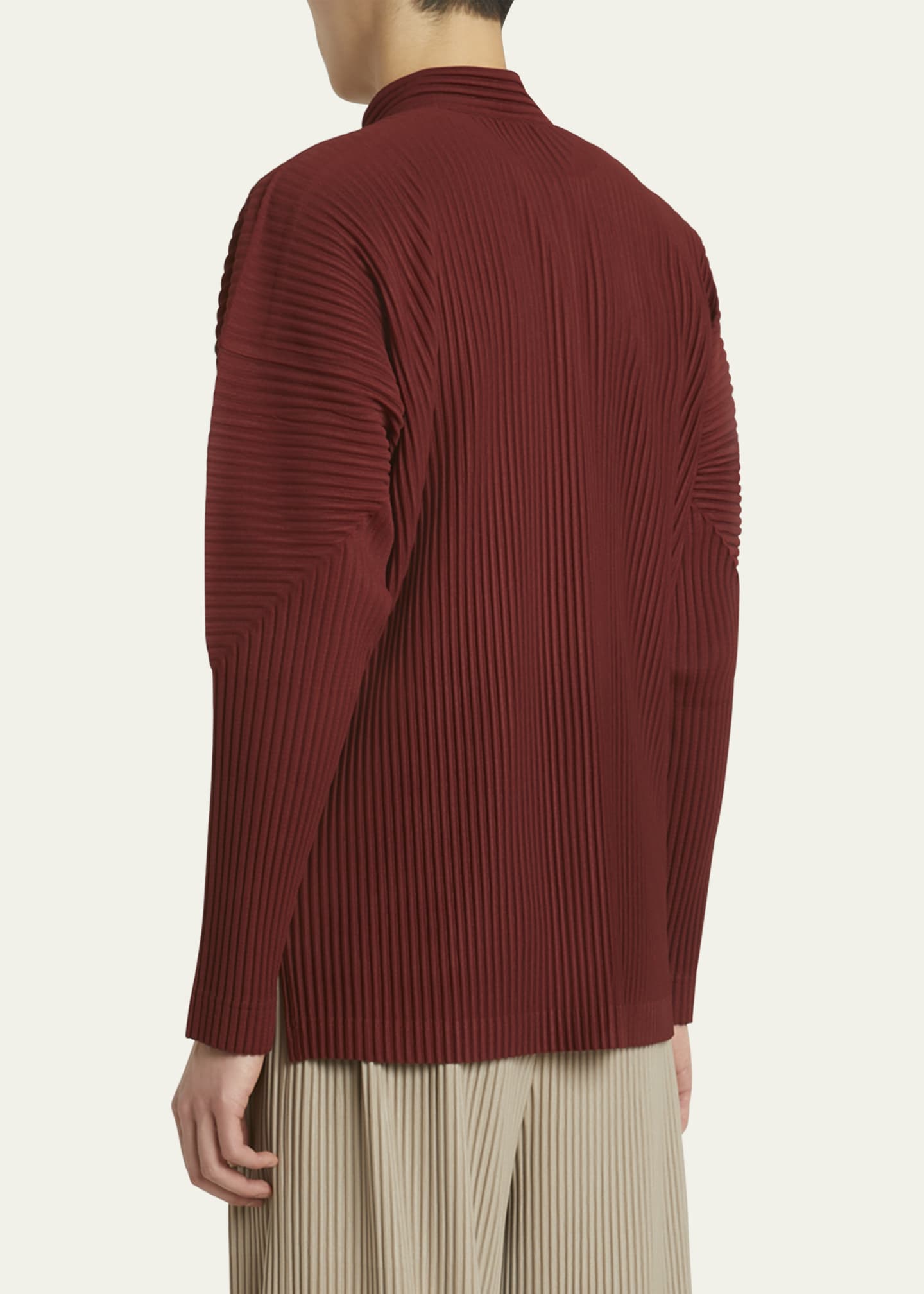Homme Plisse Issey Miyake Men's Pleated Band-Collar Sport