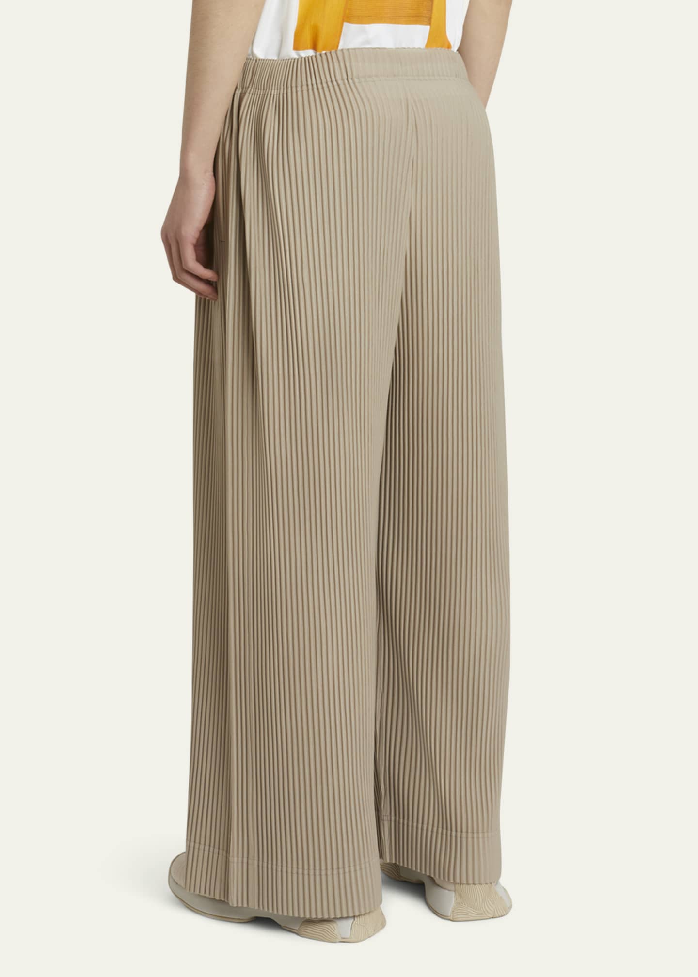 Homme Plisse Issey Miyake Men's Pleated Wide-Leg Pants